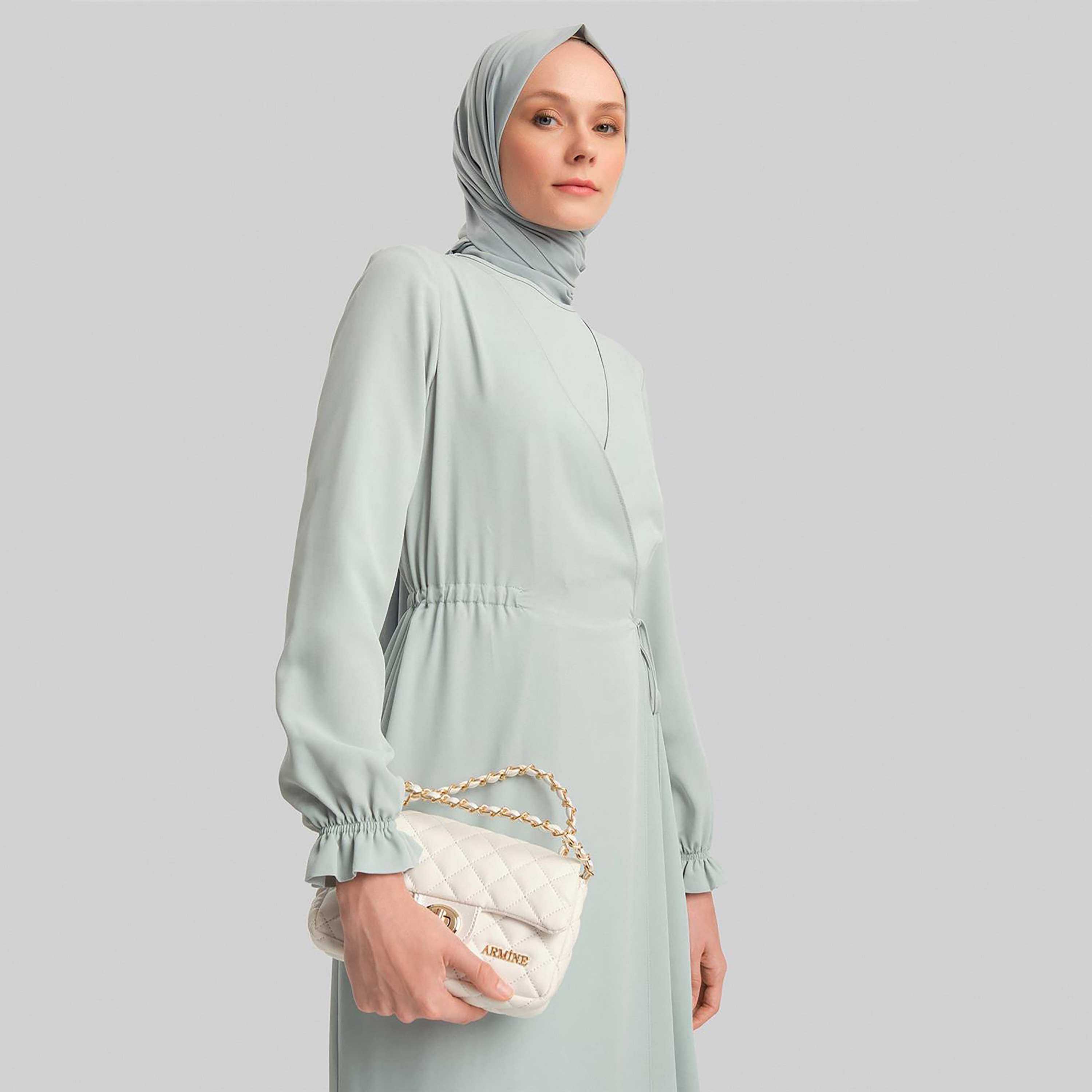 فستان طويل نسائي من Armine بأكمام مطاطية-women-clothing-dresses-image-2