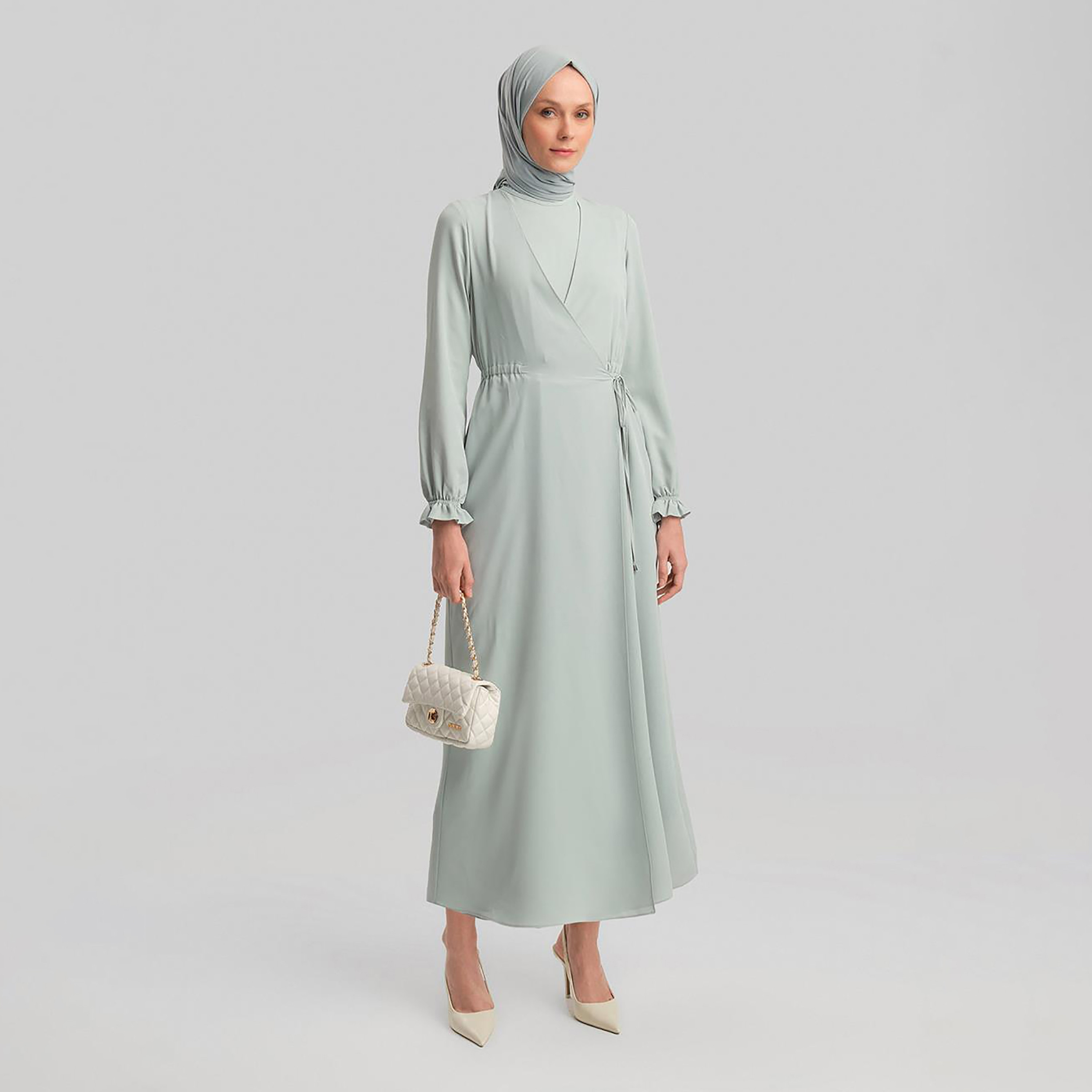 فستان طويل نسائي من Armine بأكمام مطاطية-women-clothing-dresses-image-4