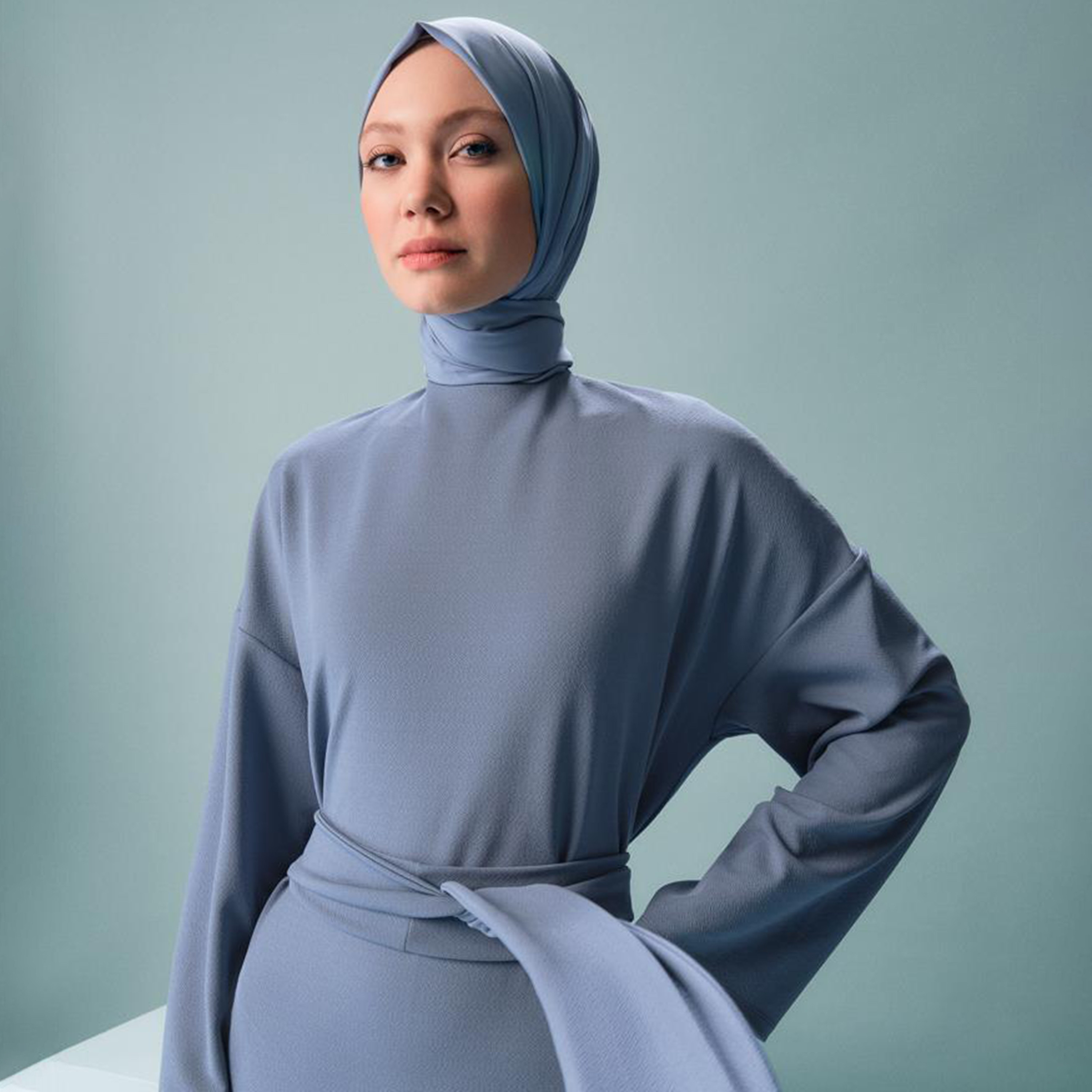 فستان Armine نسائي طويل على شكل حرف A وأكمام مطاطية-women-clothing-dresses-image-8