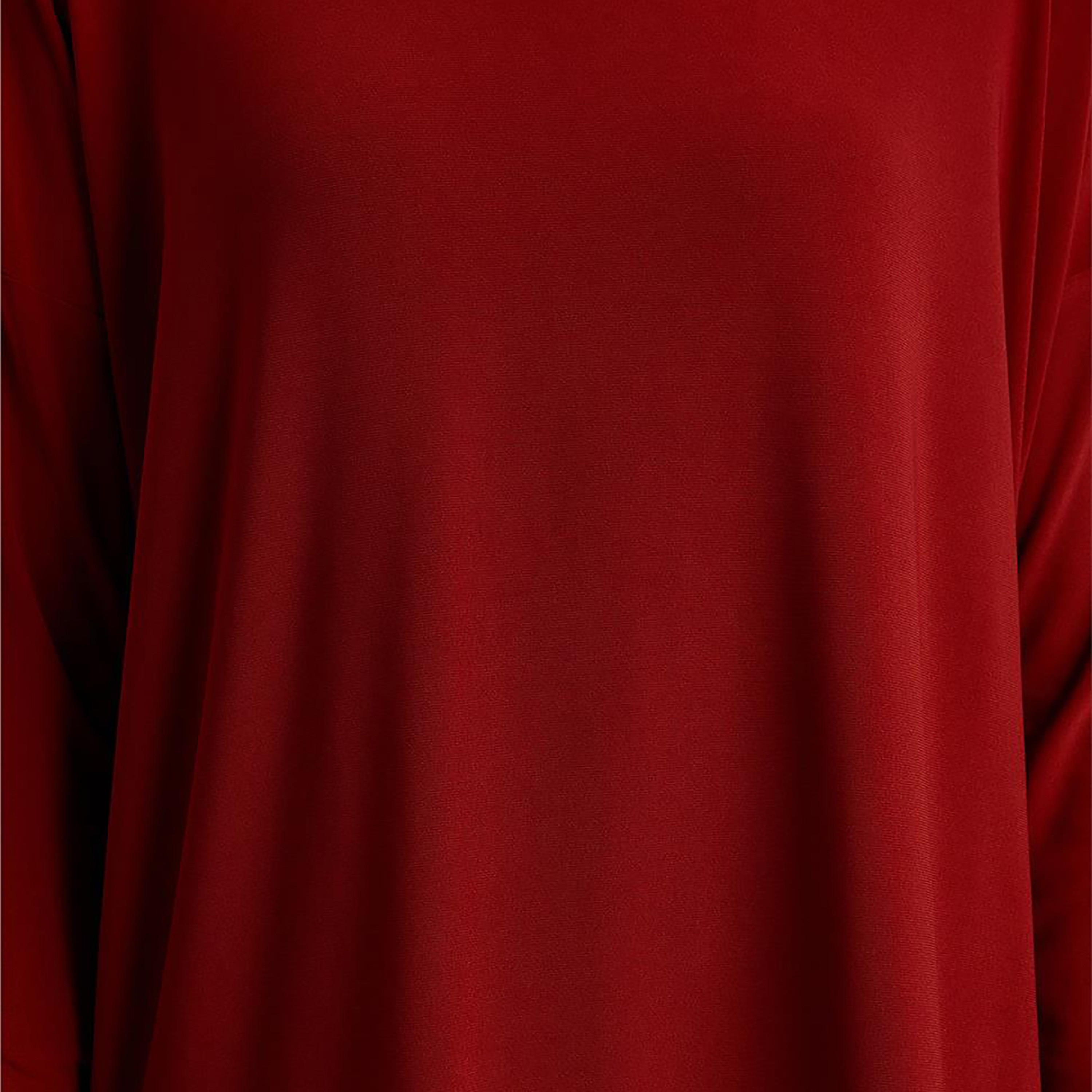 مجموعة من قطعتين من بلوزة Armine النسائية ذات الرقبة الدائرية ذات الطيات وتنورة طويلة-women-clothing-coordsets-image-23