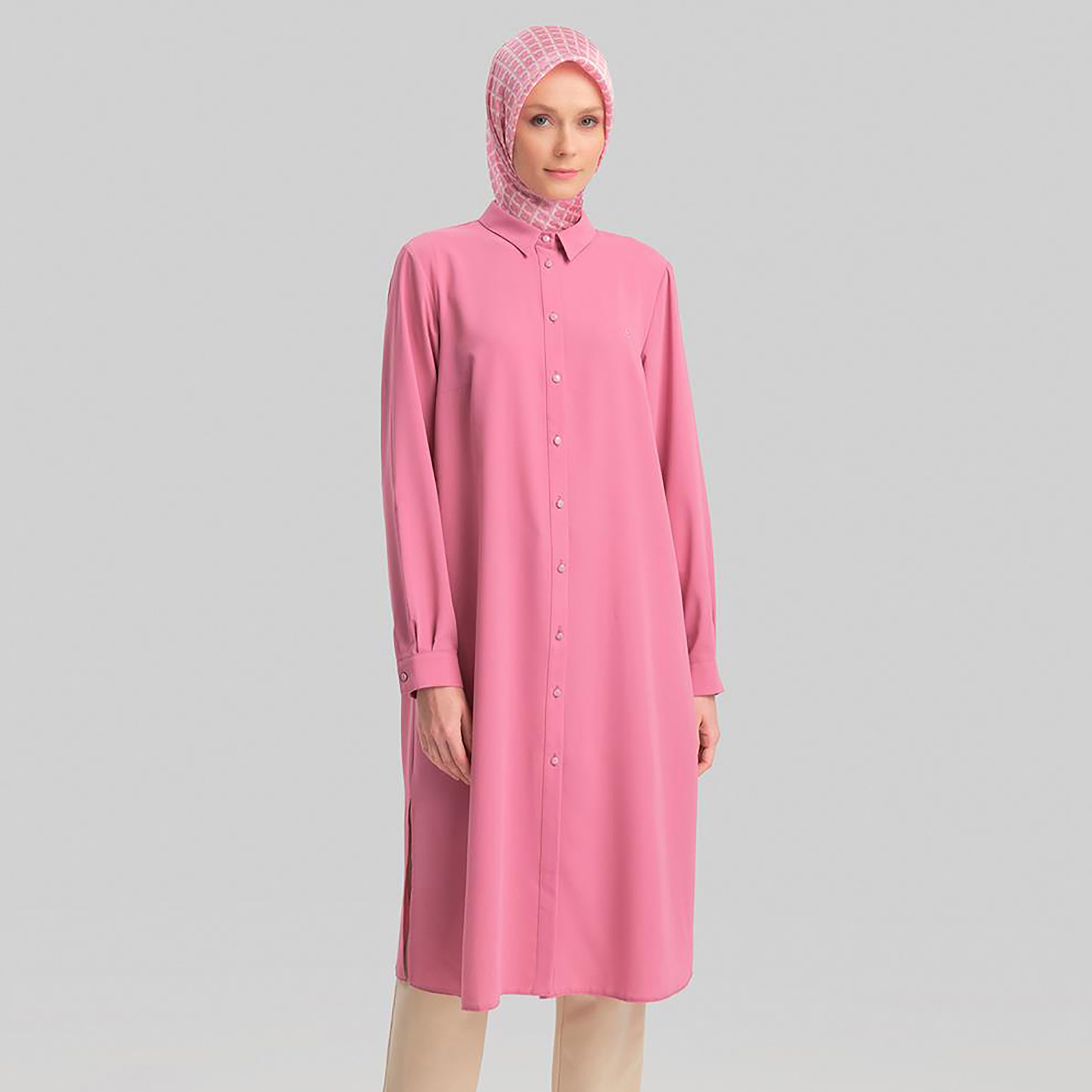 Armine Collared Slit Hemline Women's Tunic-women-clothing-shirtsandblouses-blouses-image-1