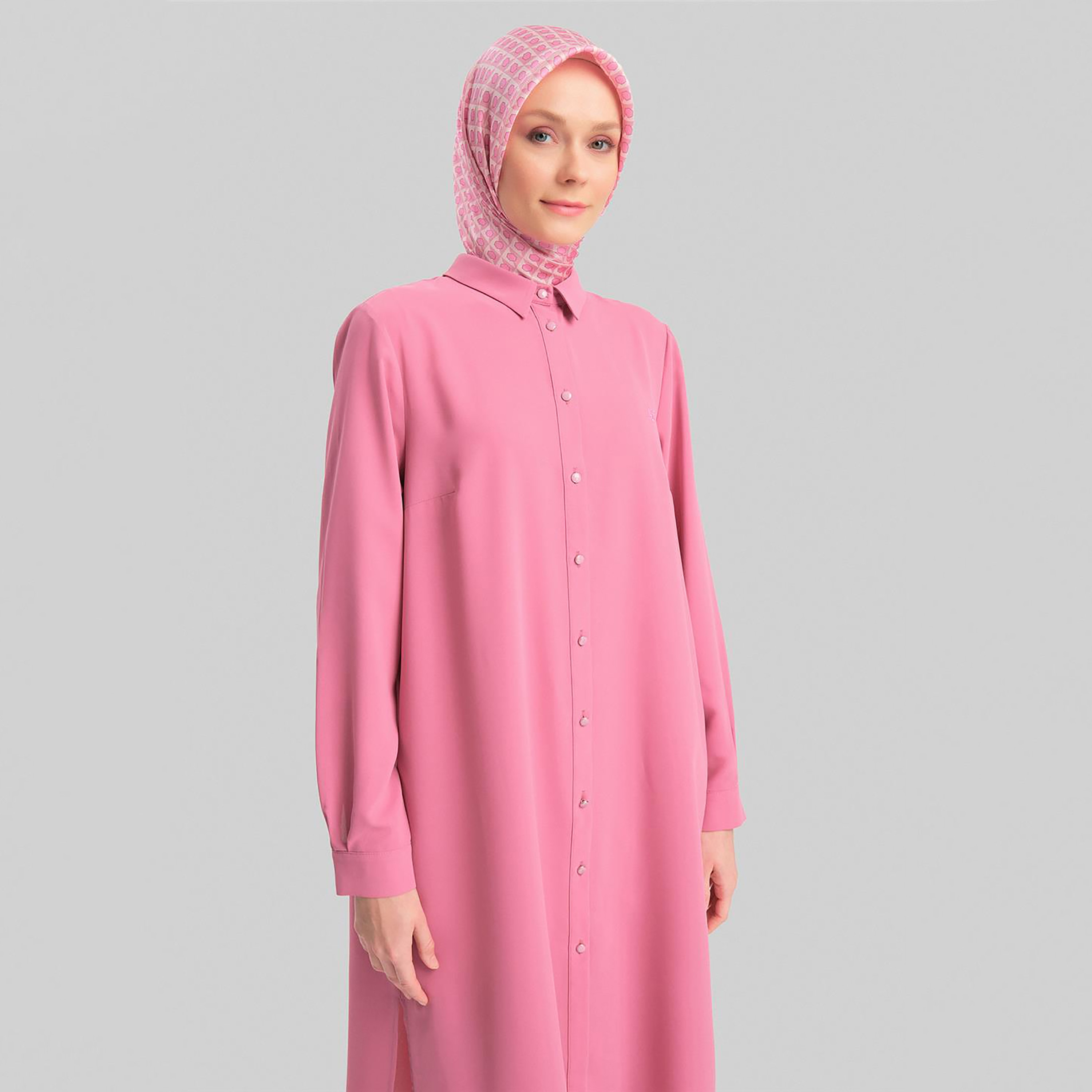 Armine Collared Slit Hemline Women's Tunic-women-clothing-shirtsandblouses-blouses-image-3