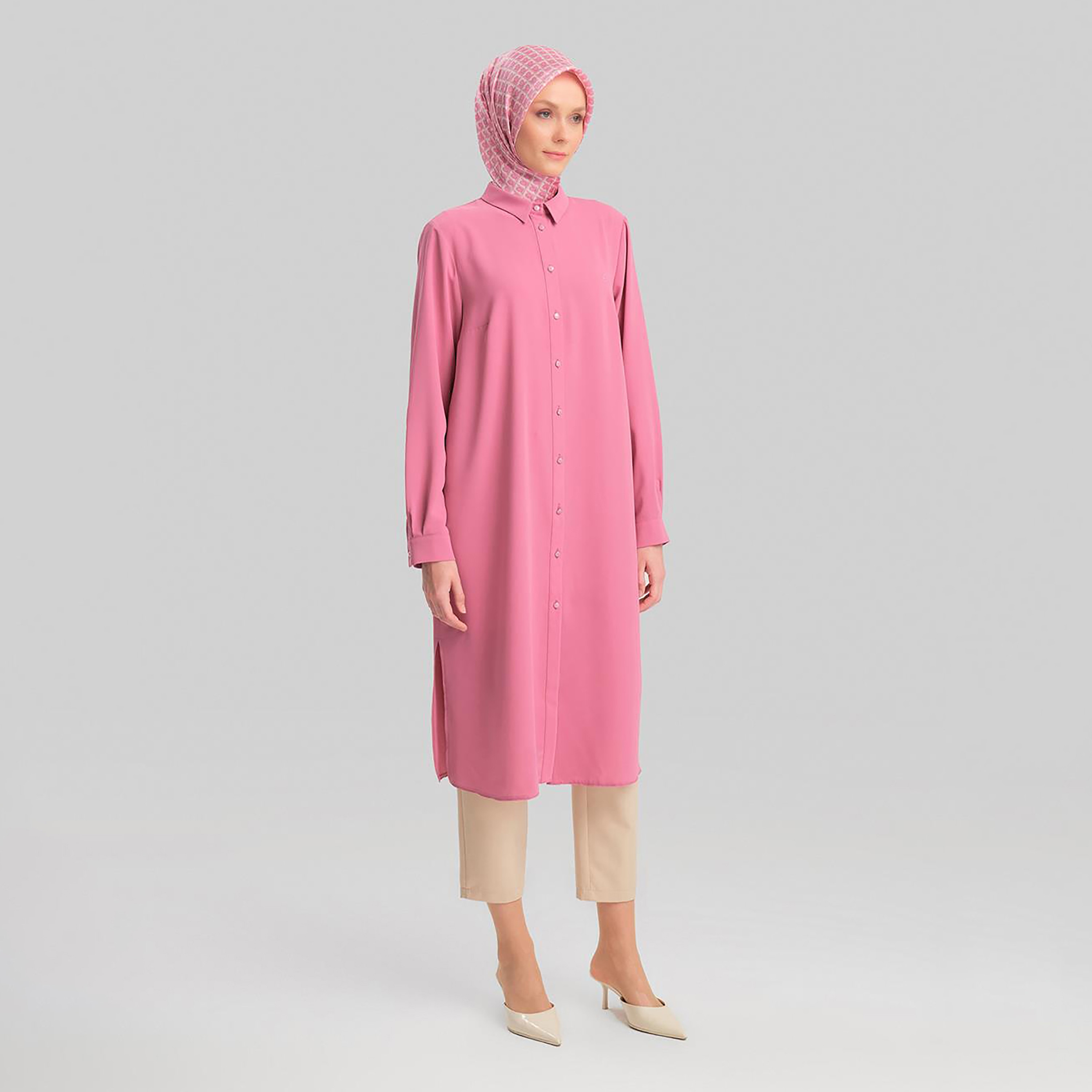 Armine Collared Slit Hemline Women's Tunic-women-clothing-shirtsandblouses-blouses-image-4