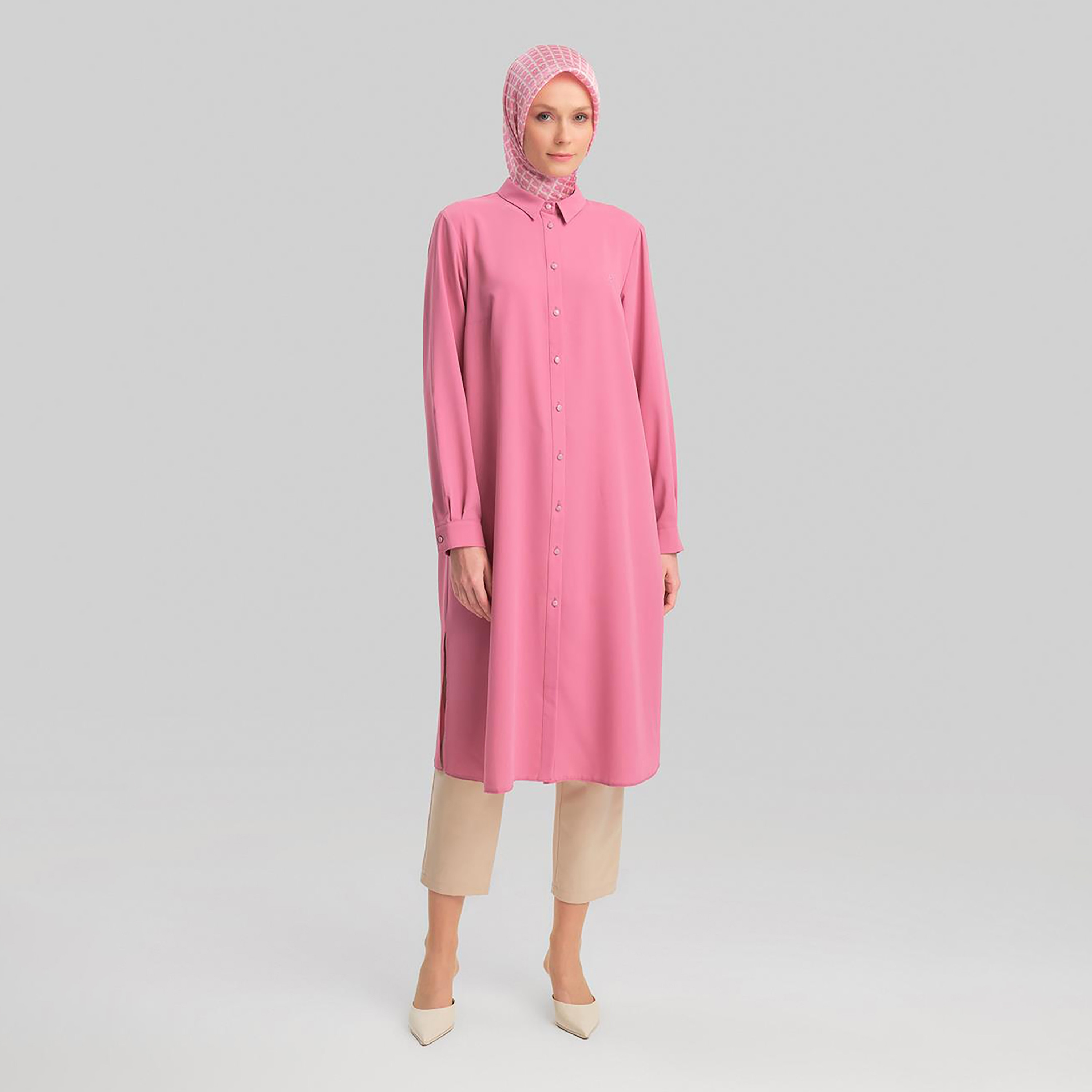 Armine Collared Slit Hemline Women's Tunic-women-clothing-shirtsandblouses-blouses-image-5