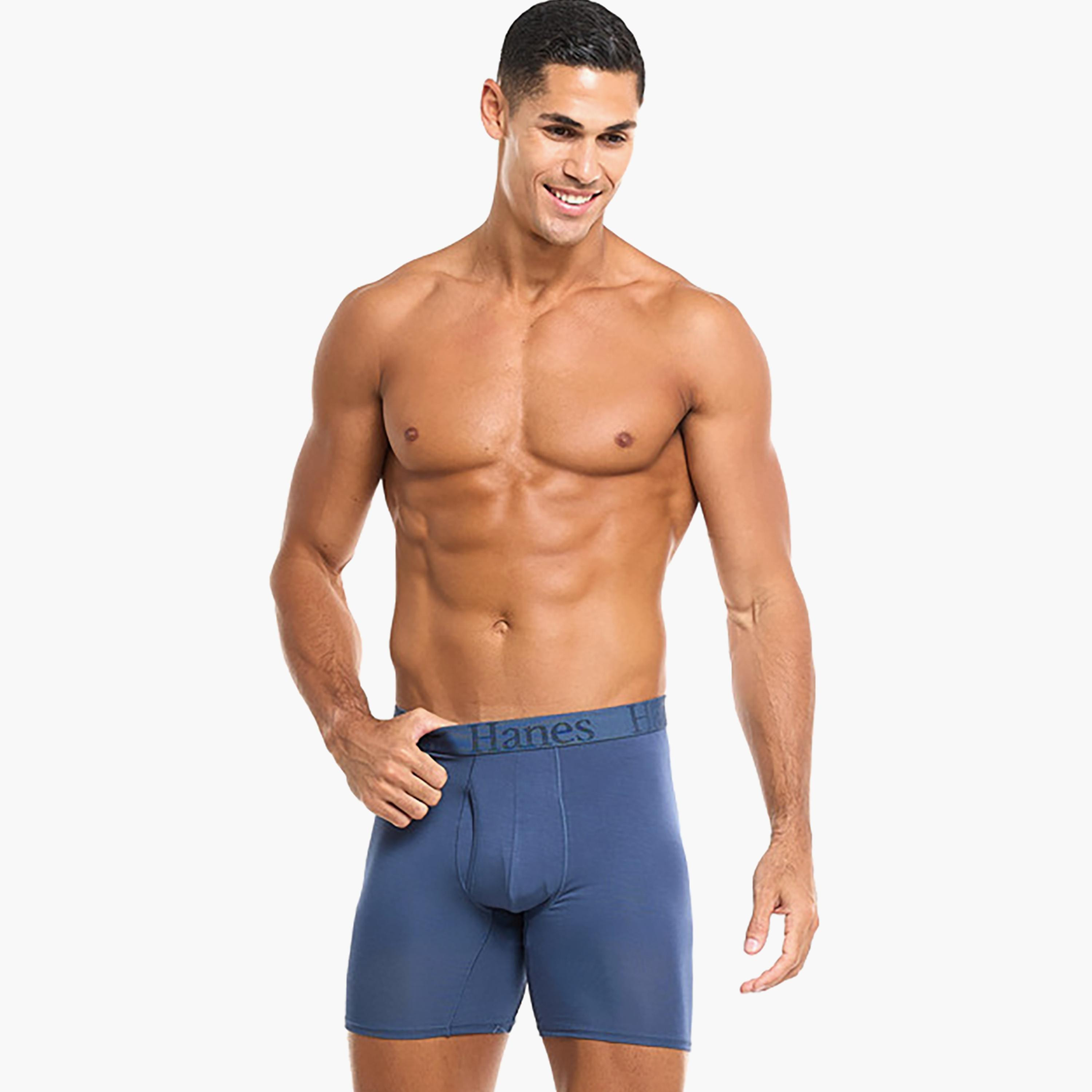 مجموعة متنوعة من 3 سراويل بوكسر رجالية مطبوعة بعلامة تجارية مع حزام خصر من هانز-men-clothing-innerwear-underwear-image-3
