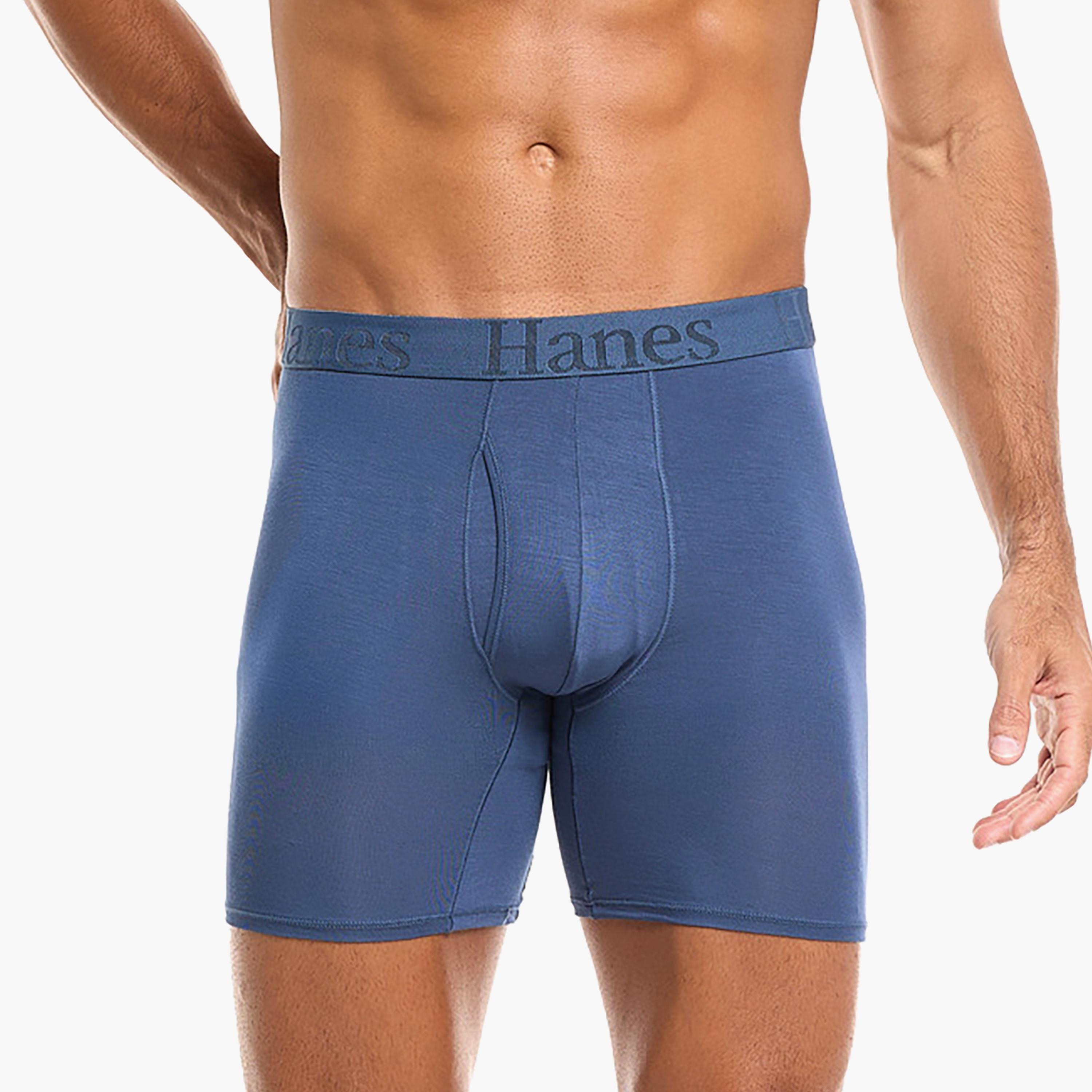 Hanes Assorted Pack of 3 Brand Print Waistband Men's Boxer Briefs-men-clothing-innerwear-underwear-image-5