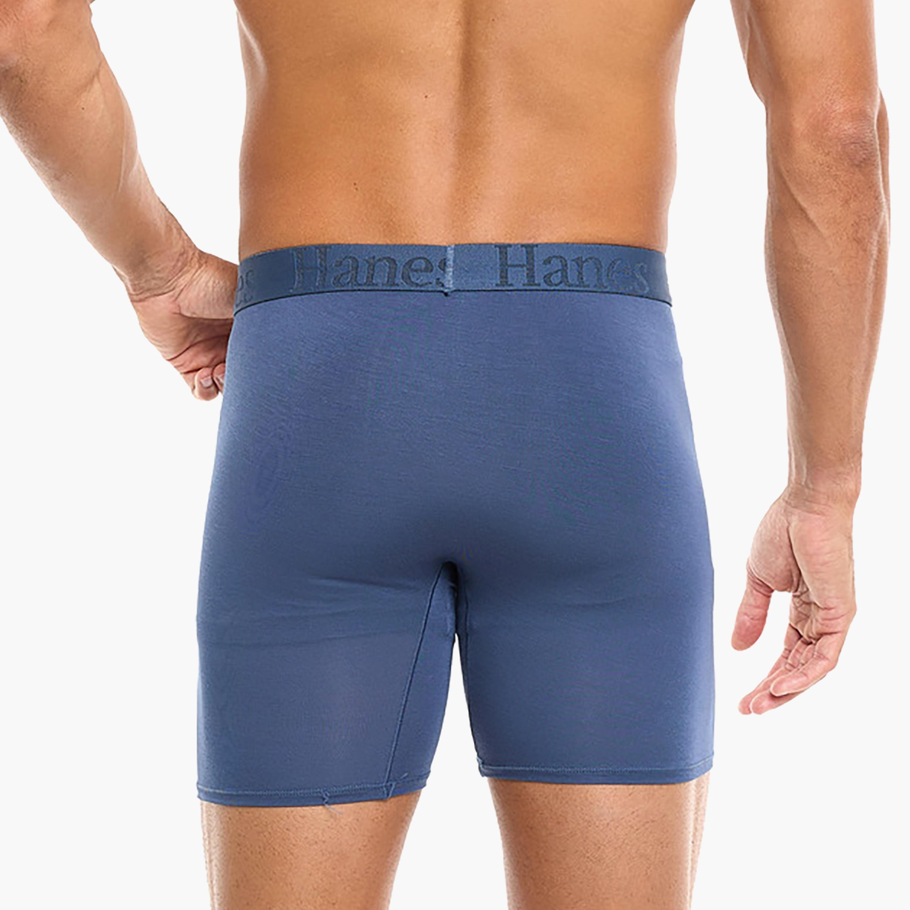 مجموعة متنوعة من 3 سراويل بوكسر رجالية مطبوعة بعلامة تجارية مع حزام خصر من هانز-men-clothing-innerwear-underwear-image-6