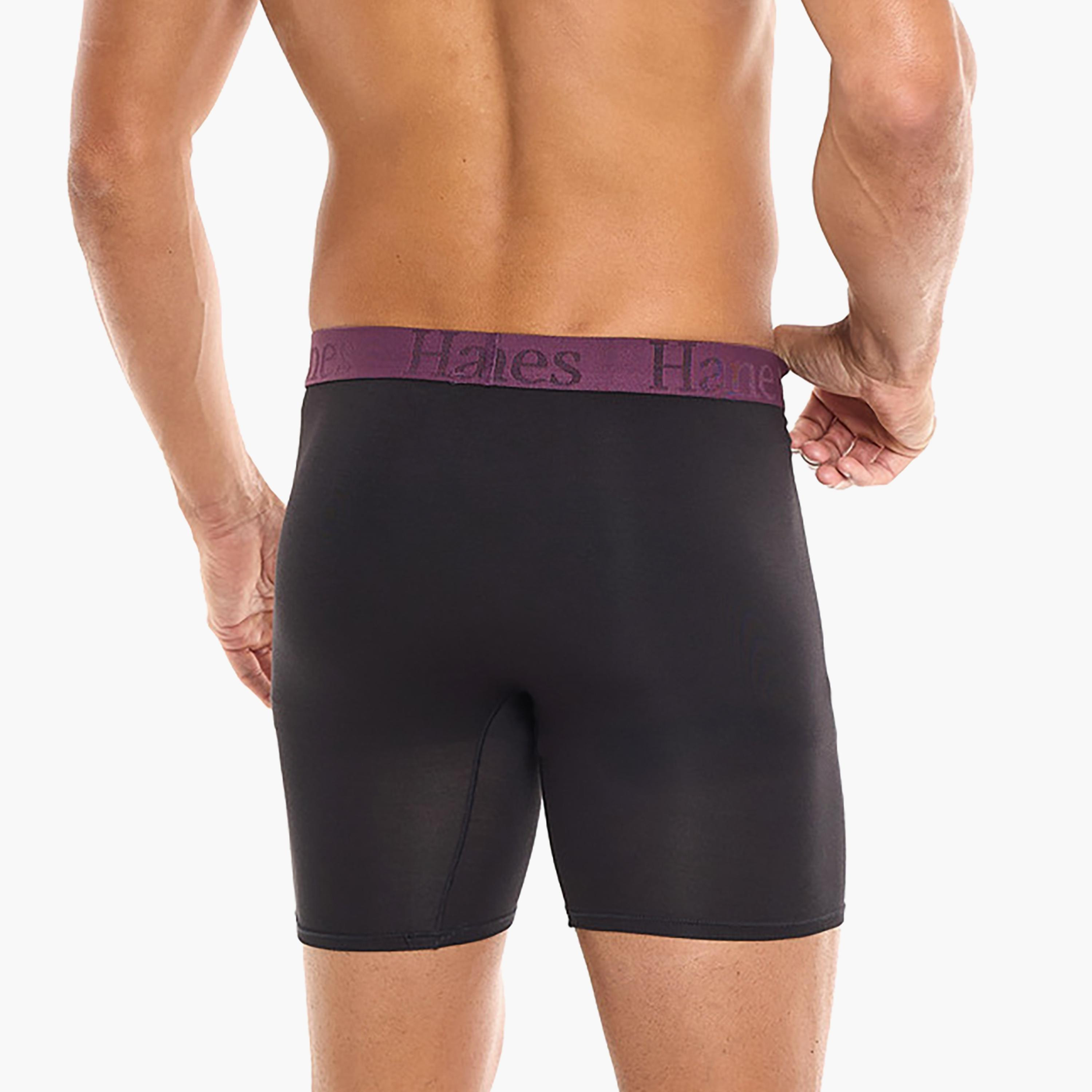 مجموعة متنوعة من 3 سراويل بوكسر رجالية مطبوعة بعلامة تجارية مع حزام خصر من هانز-men-clothing-innerwear-underwear-image-6