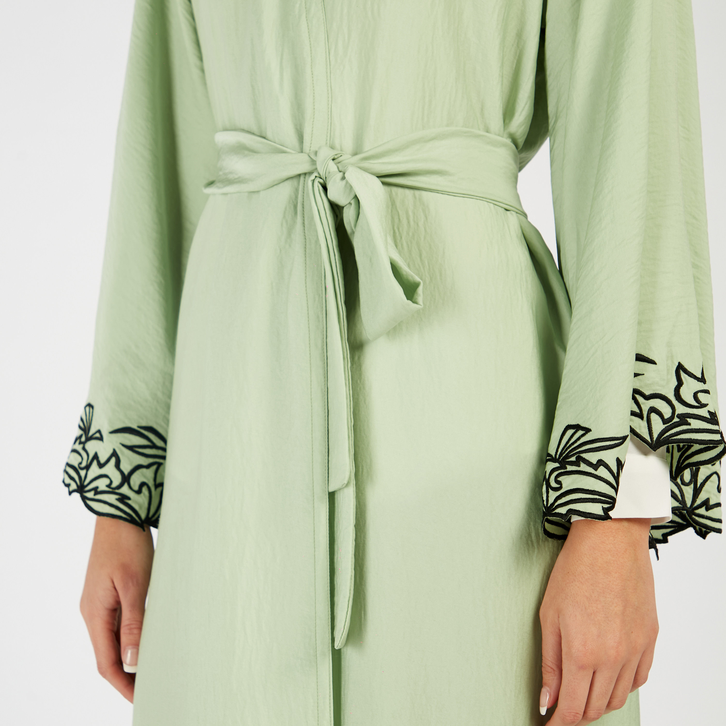 Nukhbaa Solid Abaya and Hijab Set-women-arabicclothing-abayas-image-4