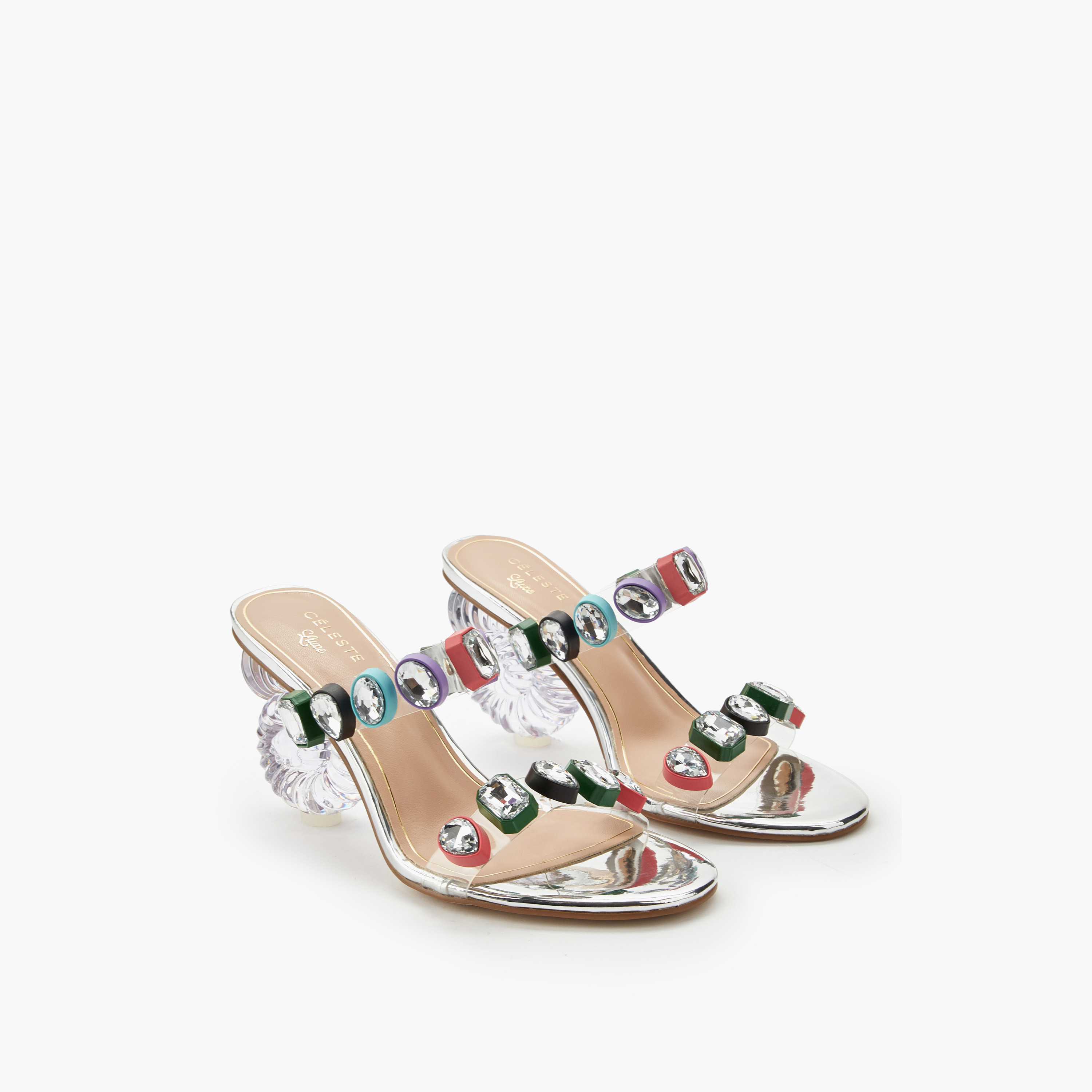 صندل مزين بكعب على شكل صدفة للنساء من سيليست-women-shoes-sandals-heeled-image-1