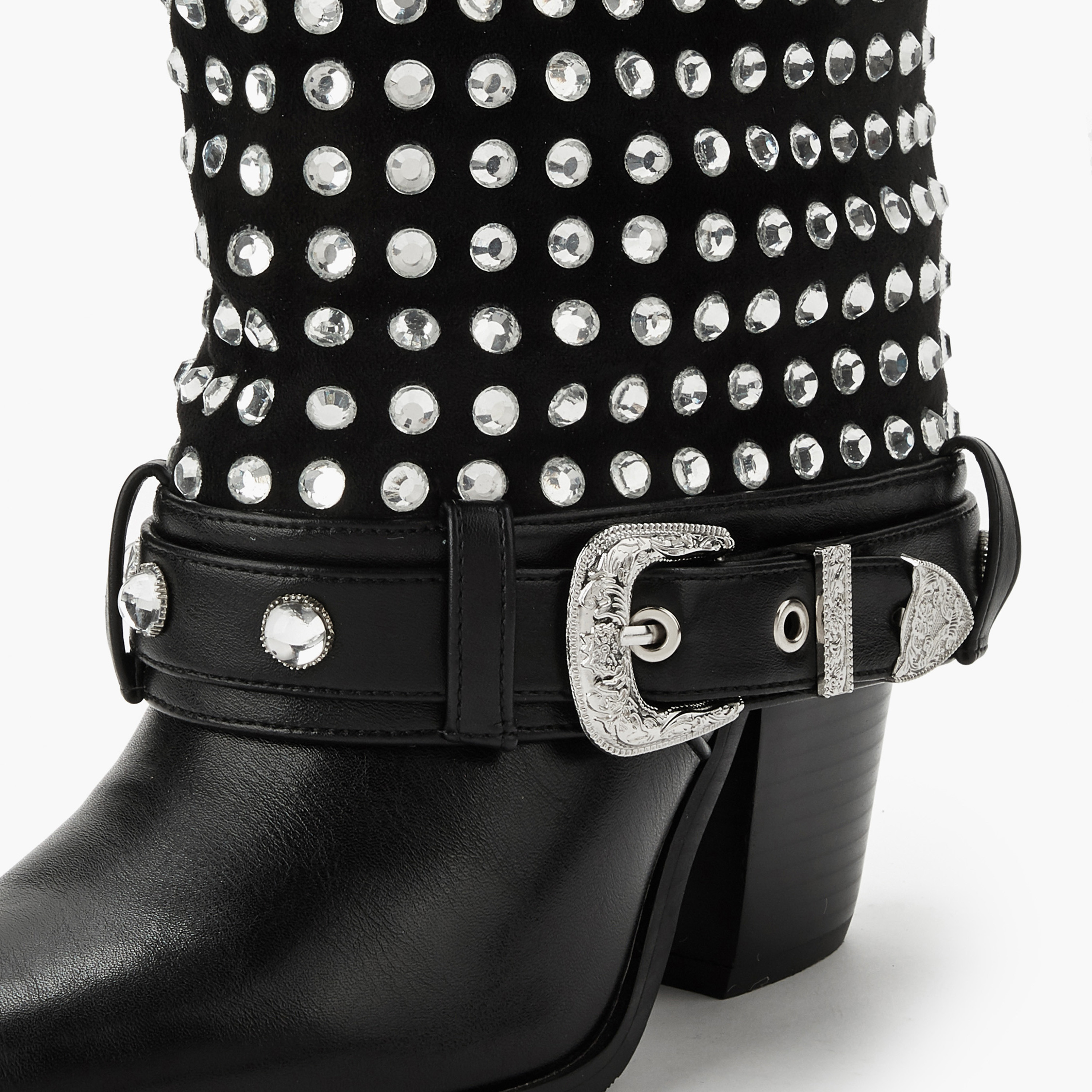 Celeste Womens Embellished Block Heel High Shaft Boots-women-shoes-boots-image-4