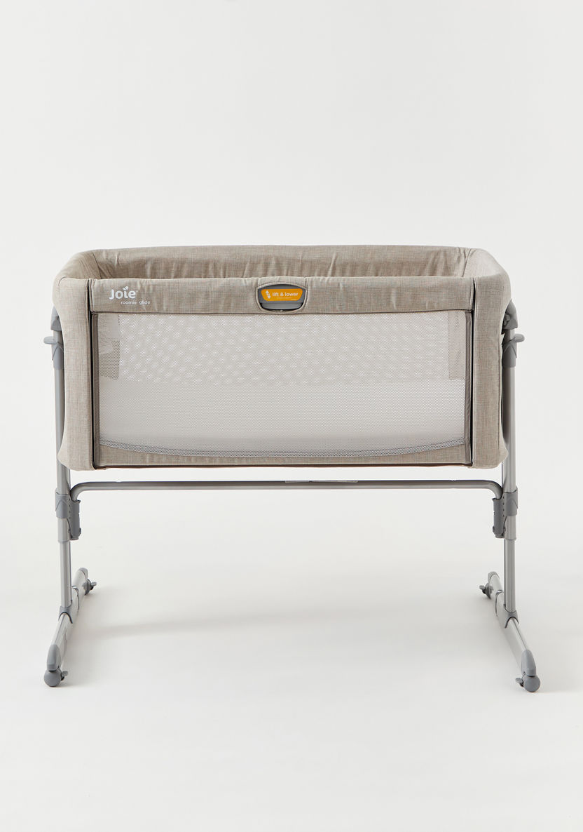 Joie Roomie Glide Crib and Co-sleeper - Almond (0-6 months)-Cradles and Bassinets-image-1