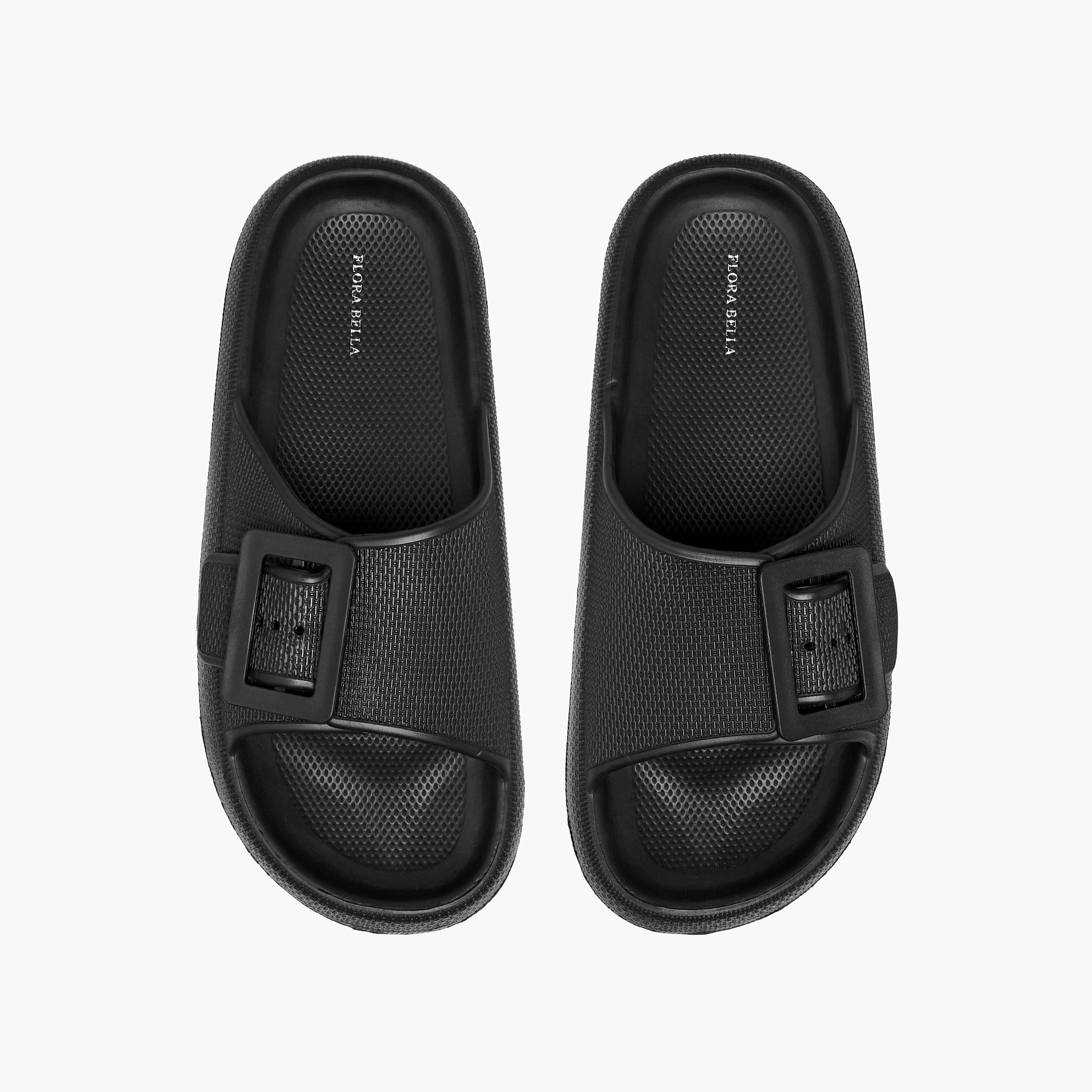 Flora Bella Buckle Accent Slides-women-shoes-flipflopsandslides-image-1