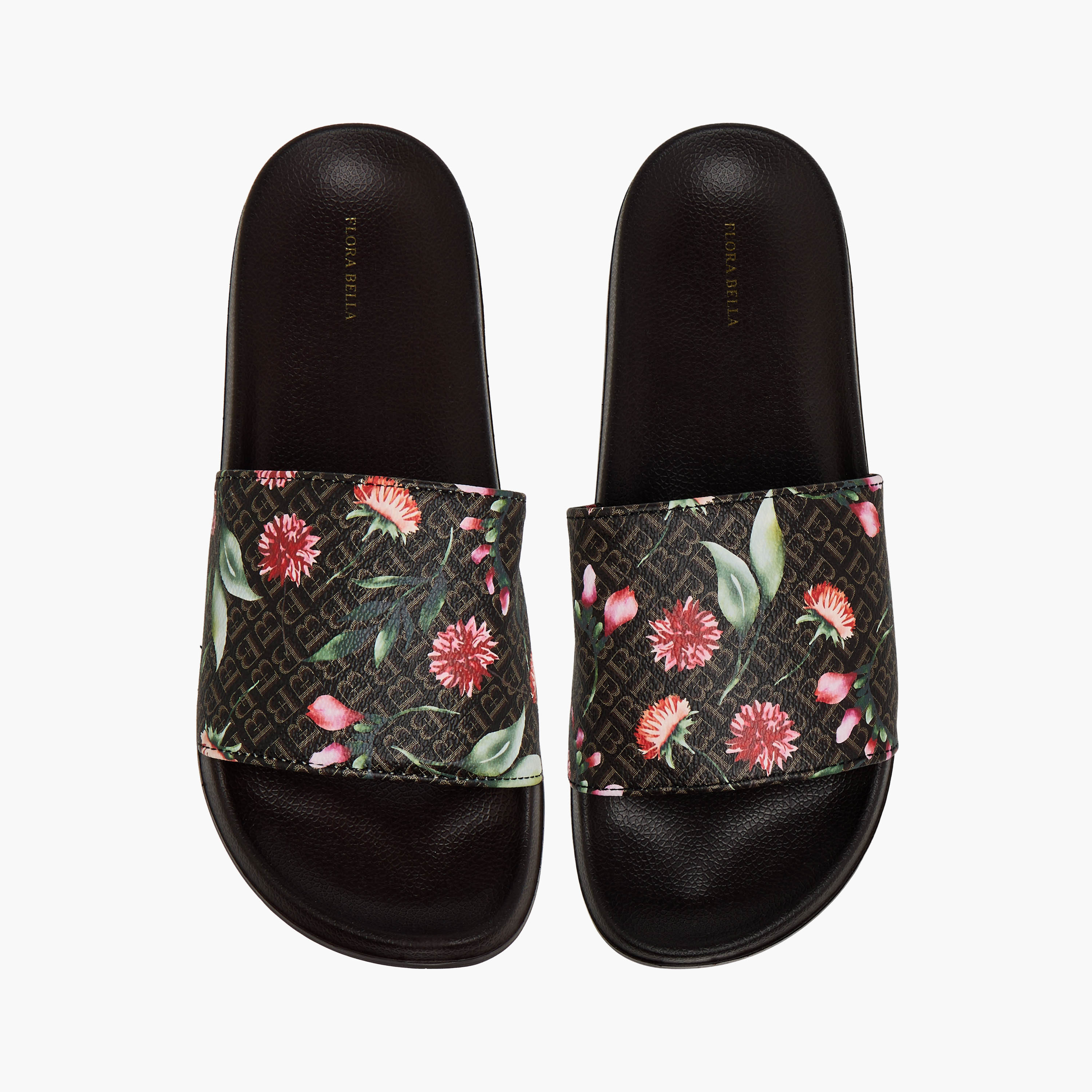 Flora Bella Women Monogram Floral Print Slides-women-shoes-flipflopsandslides-image-1