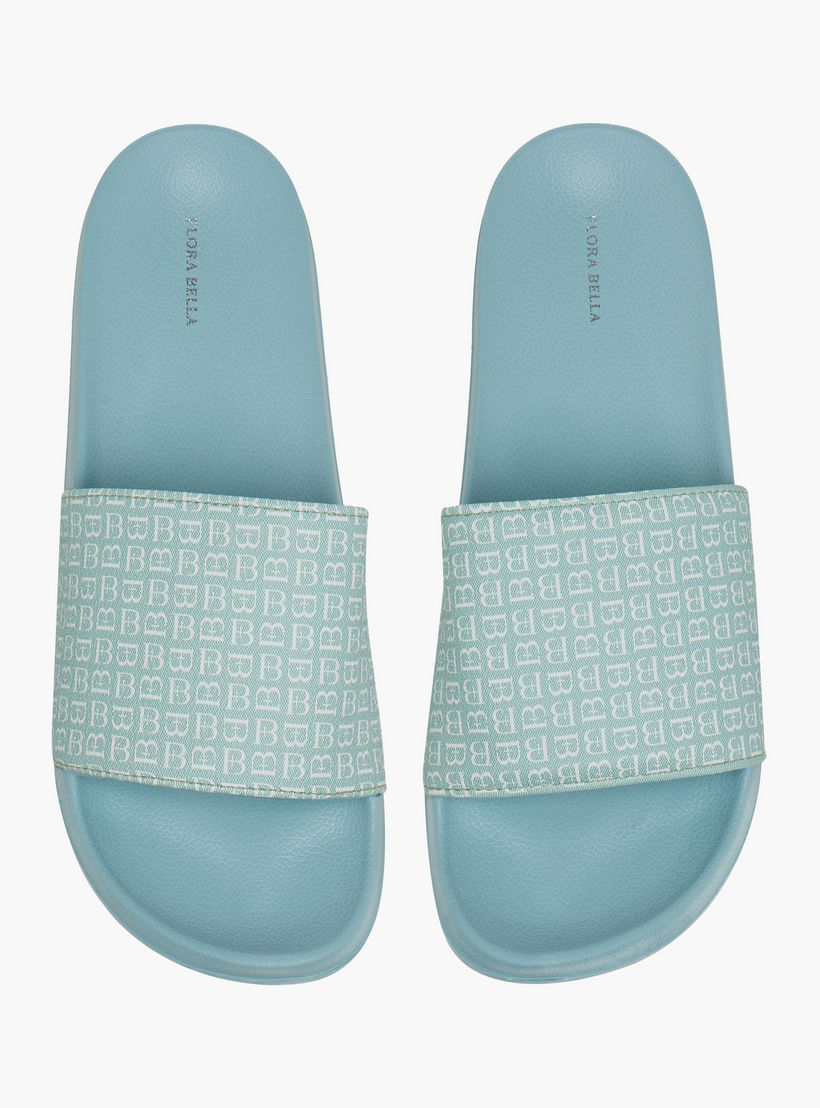شبشب بطبعات زهور مونوجرام للنساء من فلورا بيلا-women-shoes-flipflopsandslides-image-1