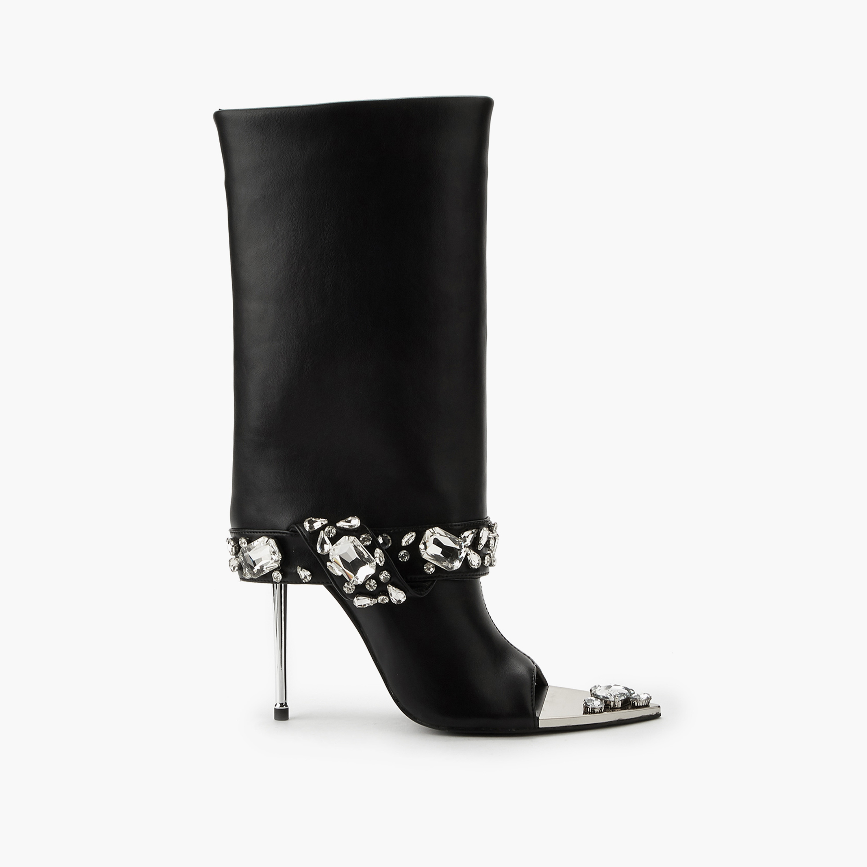 Celeste Women Studded Open Toe High Shaft Boots-women-shoes-boots-image-2