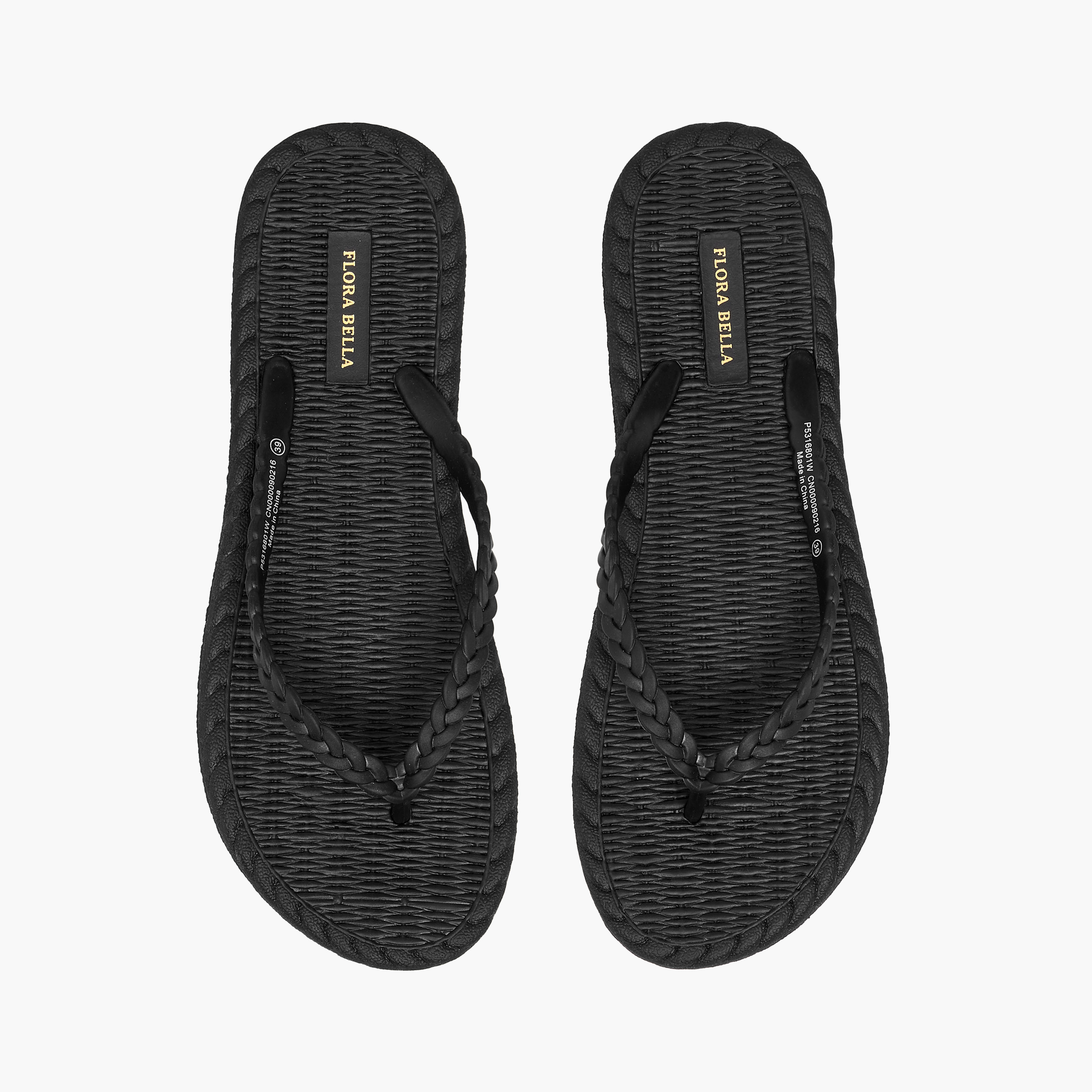 Flora Bella Textured Thong Slippers-women-shoes-flipflopsandslides-image-1