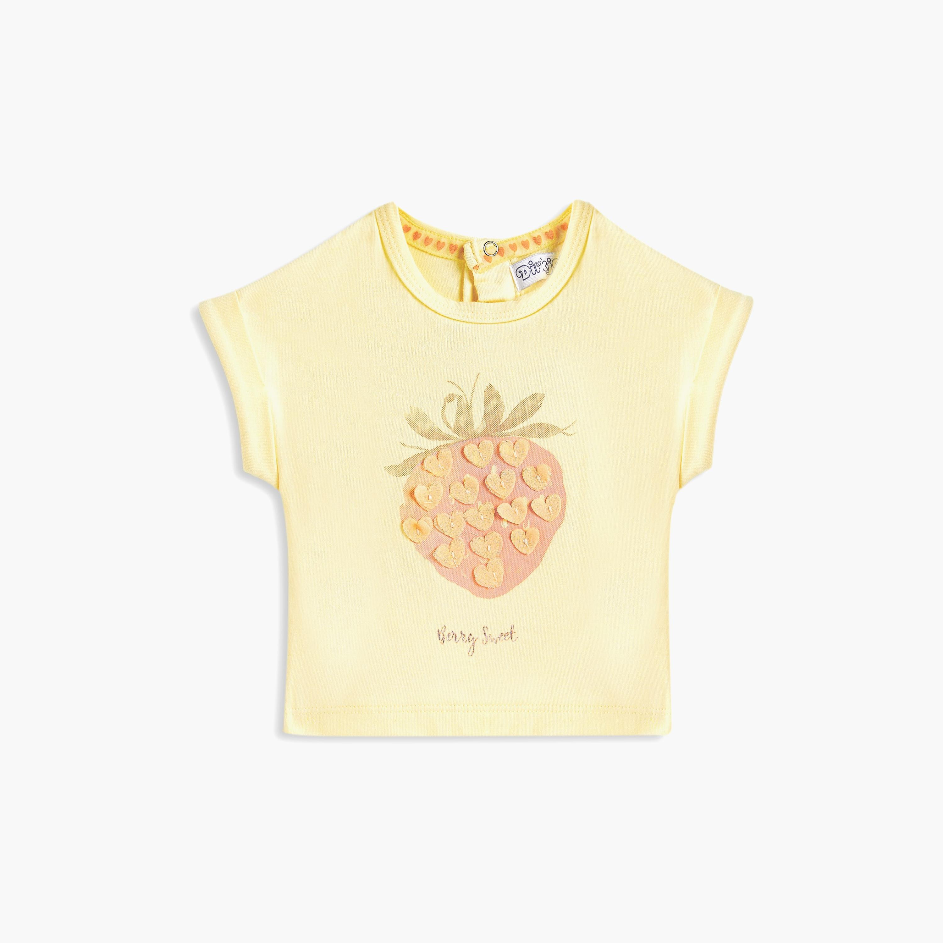 تي شيرت مطبوع بأكمام قصيرة مع شورت قطعتين من ديركجي-baby-girls-clothing-setsandcoords-image-2