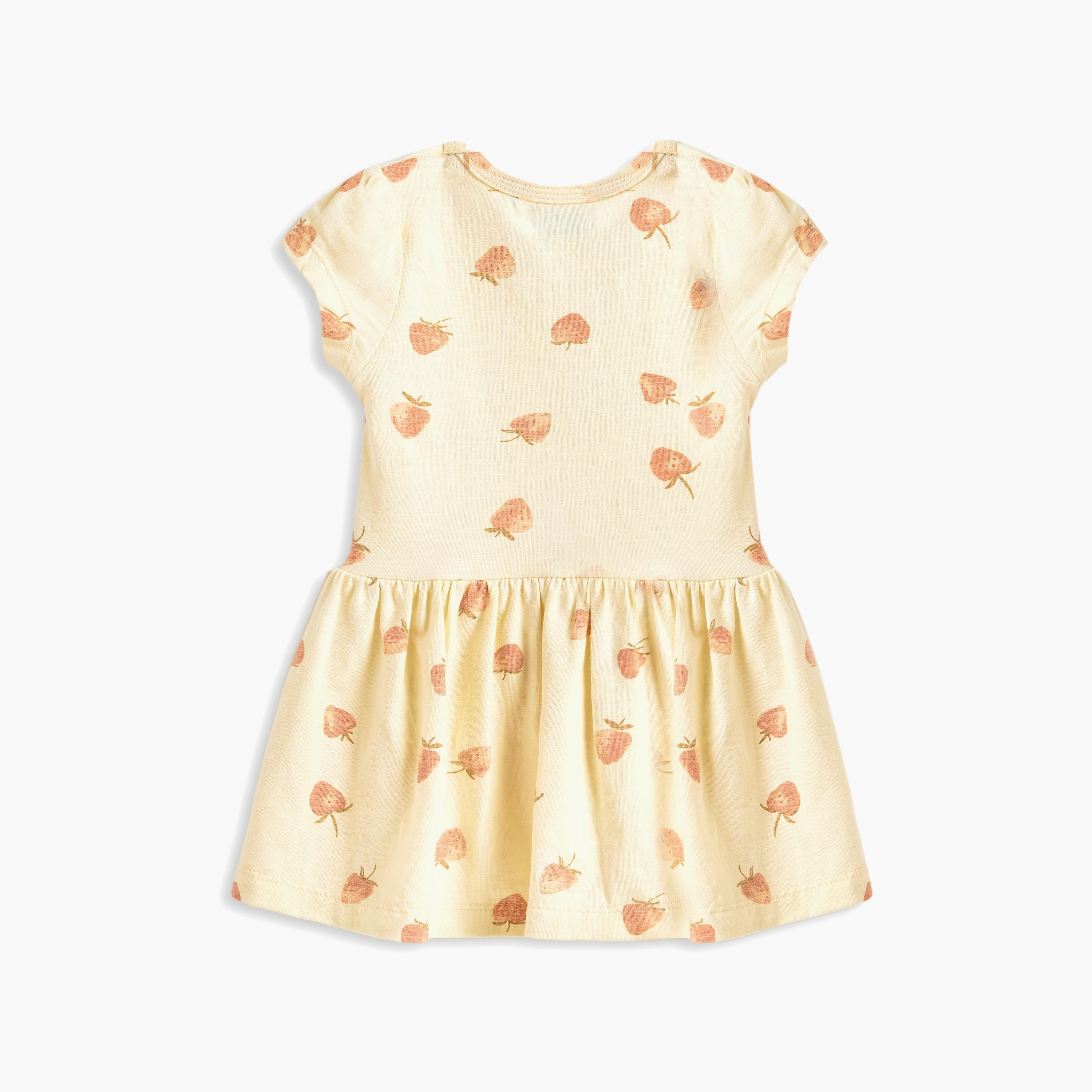 فستان مطبوع بأكمام قصيرة من ديركجي-girls-clothing-dressesandjumpsuits-image-2