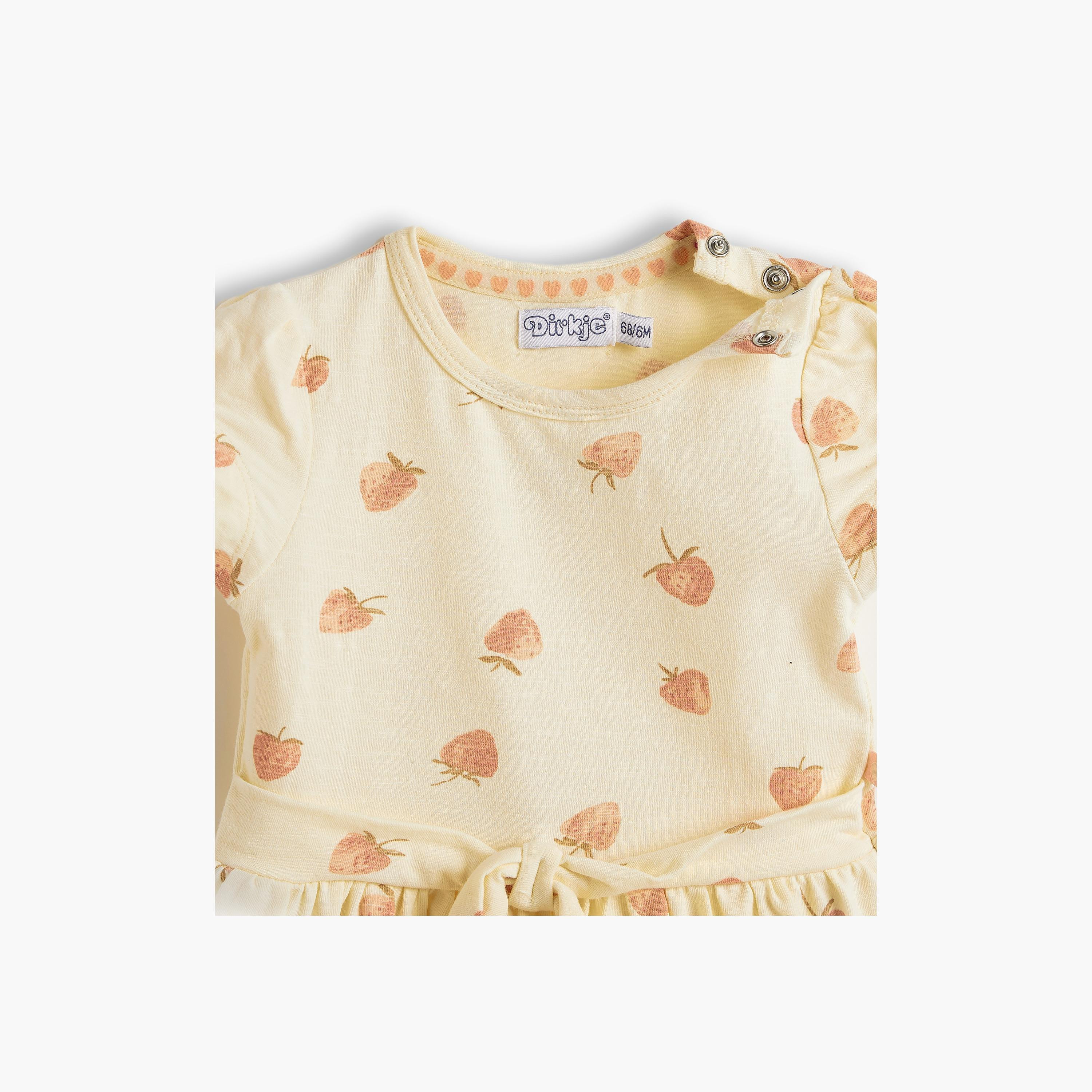فستان مطبوع بأكمام قصيرة من ديركجي-baby-girls-clothing-dressesandjumpsuits-image-4