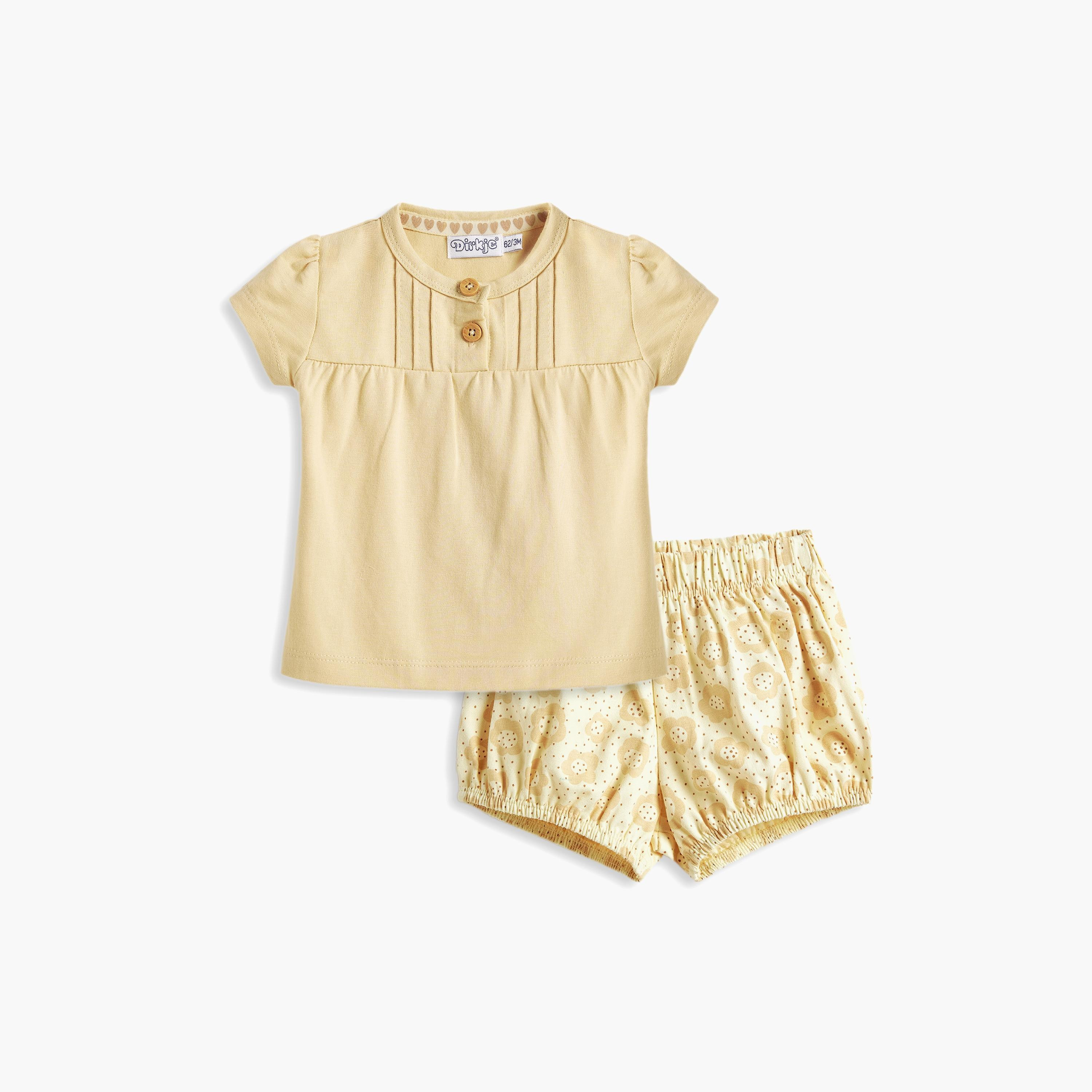 Dirkje 2-Piece Printed Short Sleeves T-Shirt with Shorts-baby-girls-clothing-setsandcoords-image-1