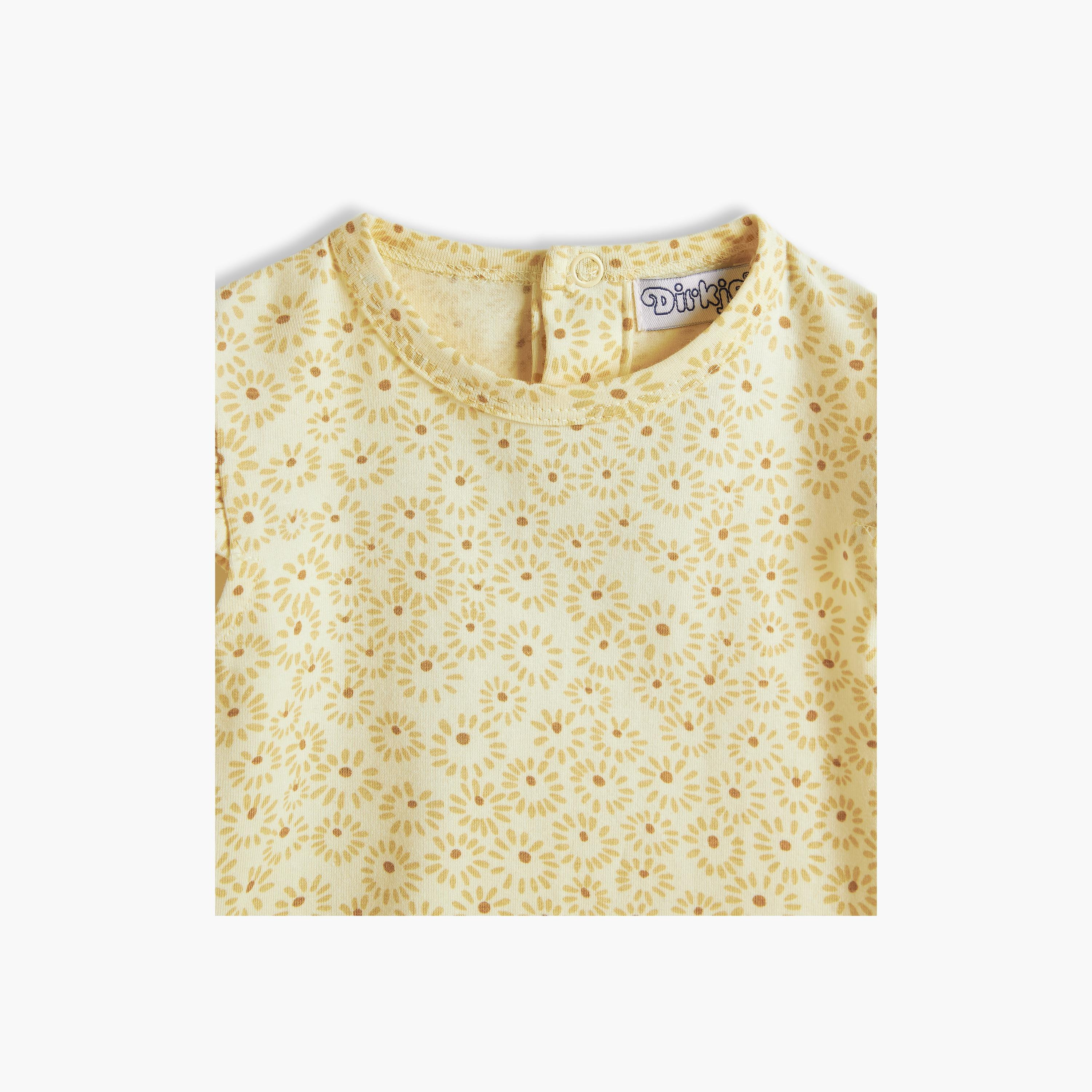 تي شيرت مطبوع بأكمام قصيرة مع شورت قطعتين من ديركجي-baby-girls-clothing-setsandcoords-image-3