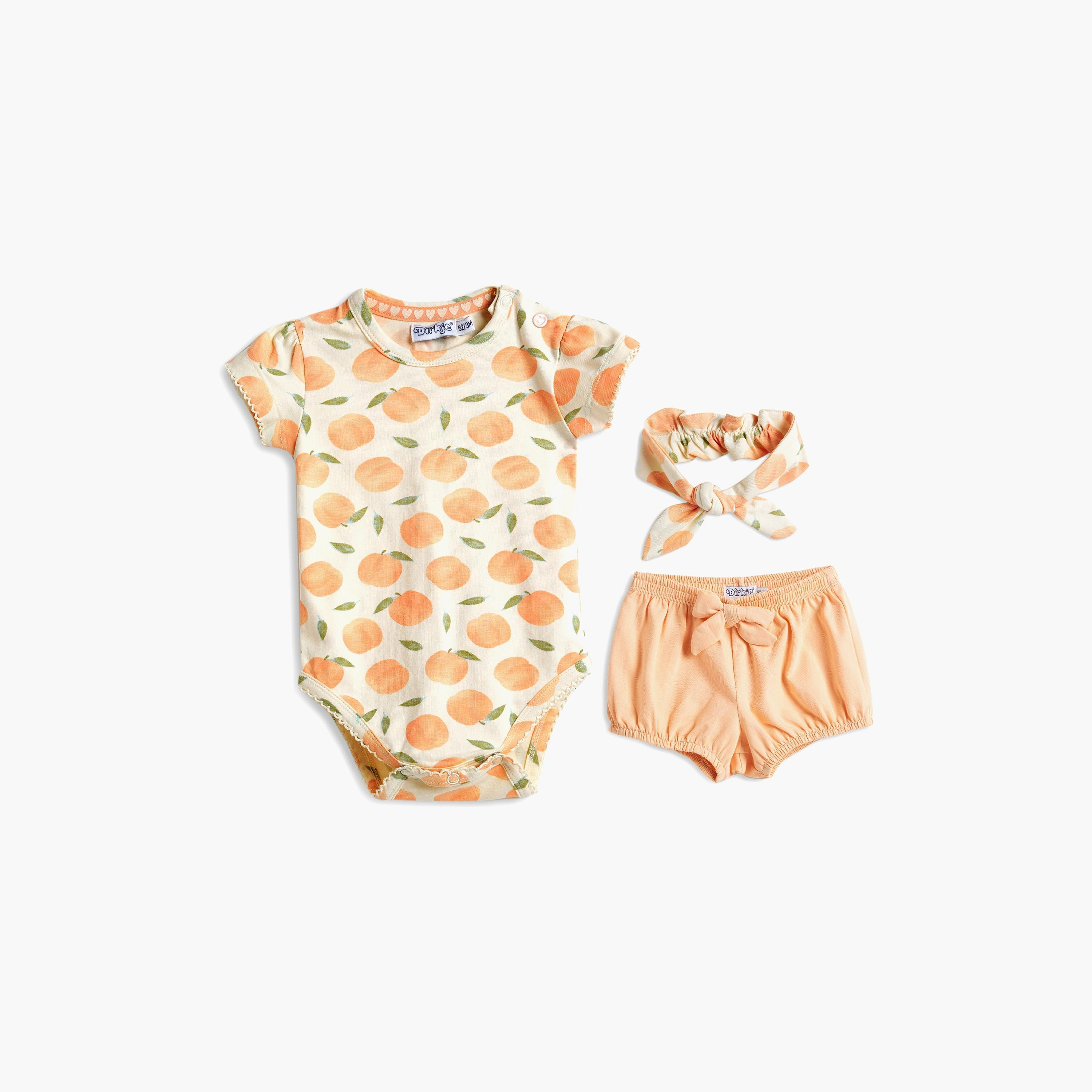 Dirkje 3-Piece Printed Short Sleeves Bodysuit, Shorts with Headband-baby-girls-clothing-bodysuits-image-1