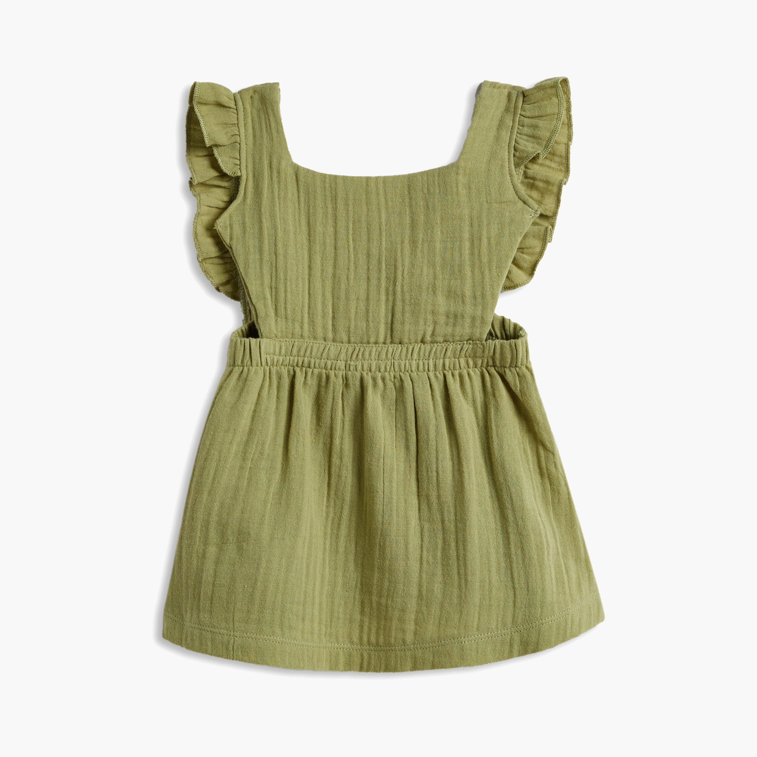 فستان  بطبعة زهور وأكمام قصيرة مع تي شيرت قطعتين من ديركجي-girls-clothing-setsandcoords-image-2