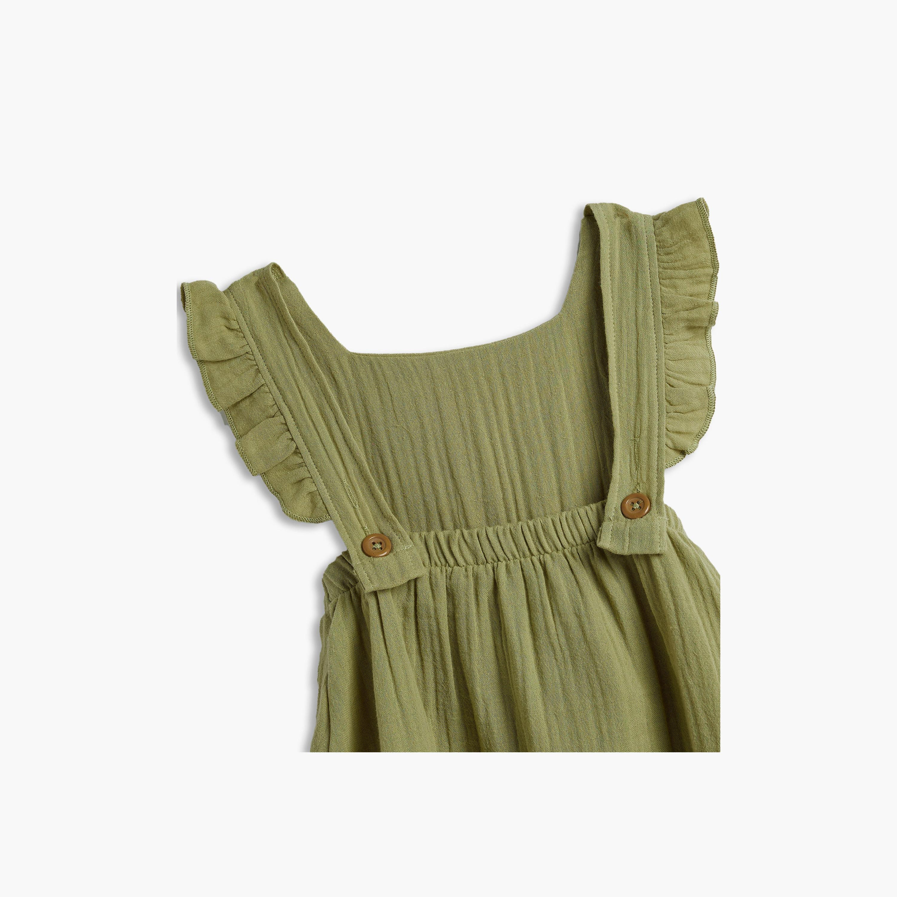 فستان  بطبعة زهور وأكمام قصيرة مع تي شيرت قطعتين من ديركجي-girls-clothing-setsandcoords-image-3