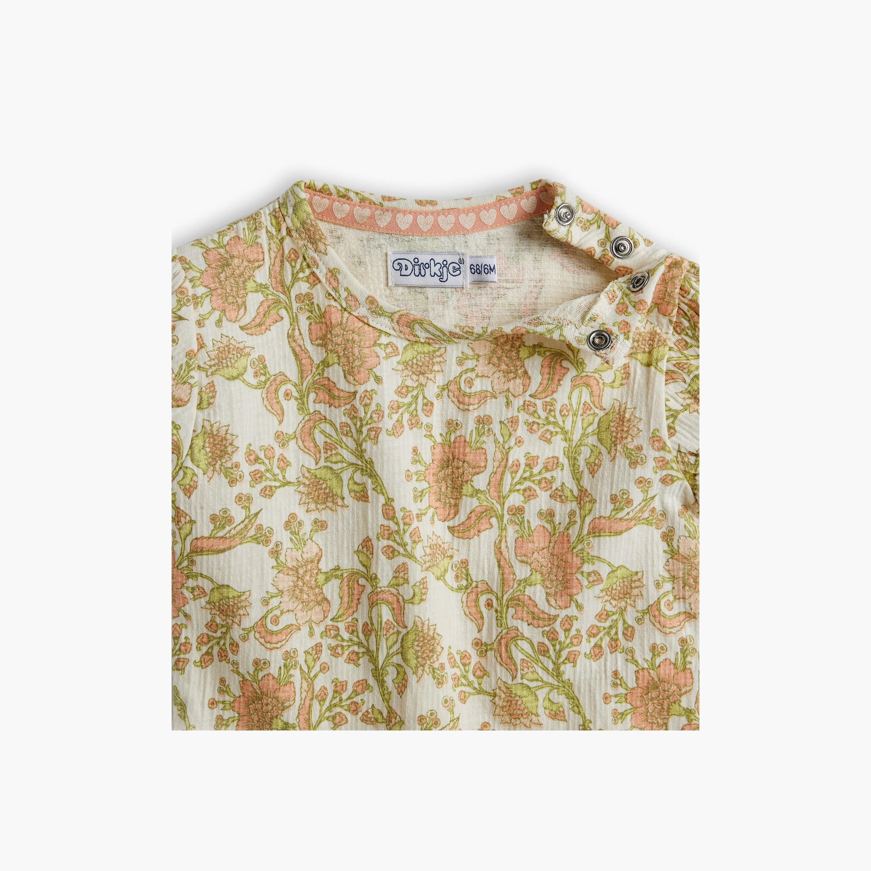 Dirkje 2-Piece Floral Printed Cap Sleeves Dress with T-Shirt-girls-clothing-setsandcoords-image-5