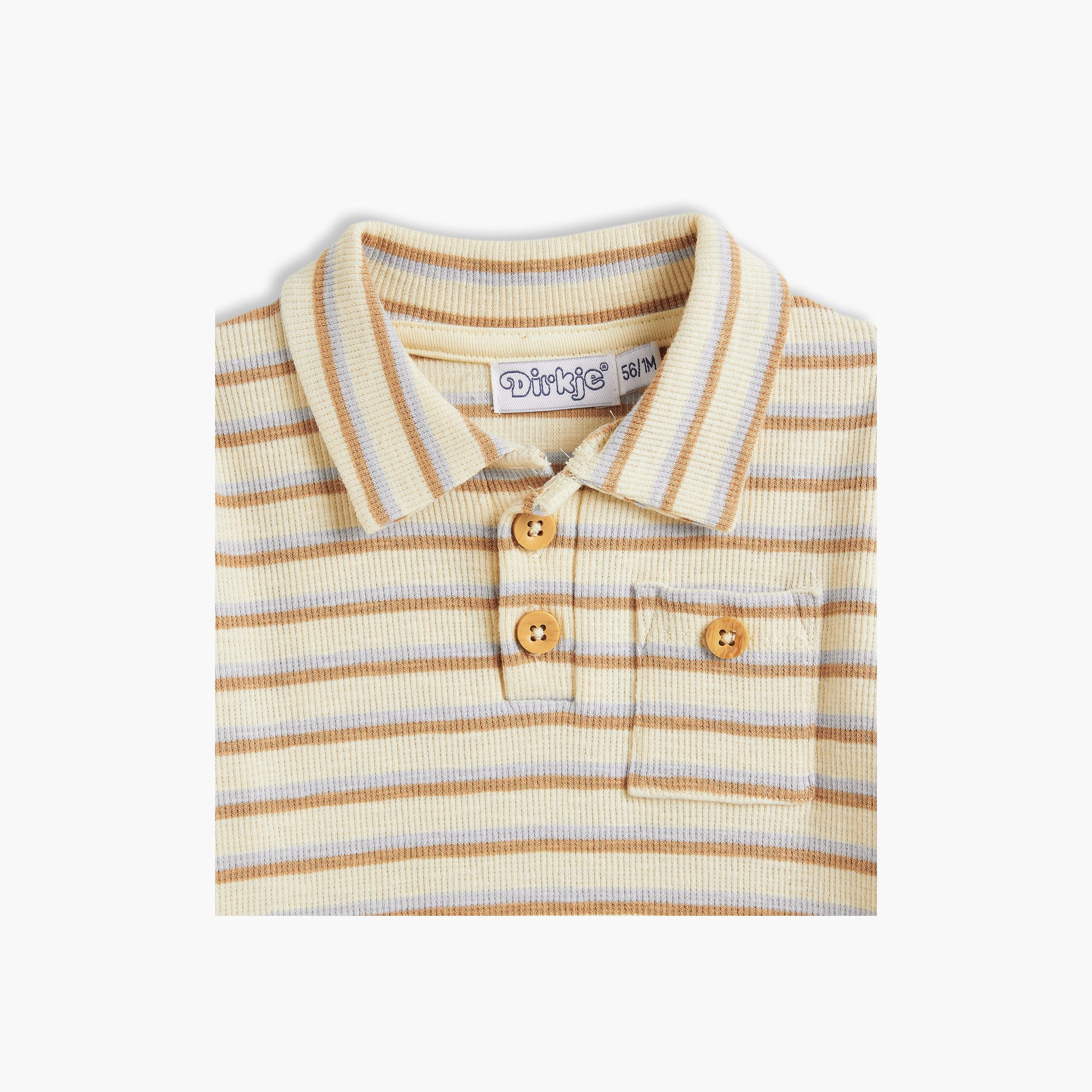 تي شيرت مخطط بأكمام قصيرة مع شورت قطعتين من ديركجي-baby-boys-clothing-setsandcoords-image-3
