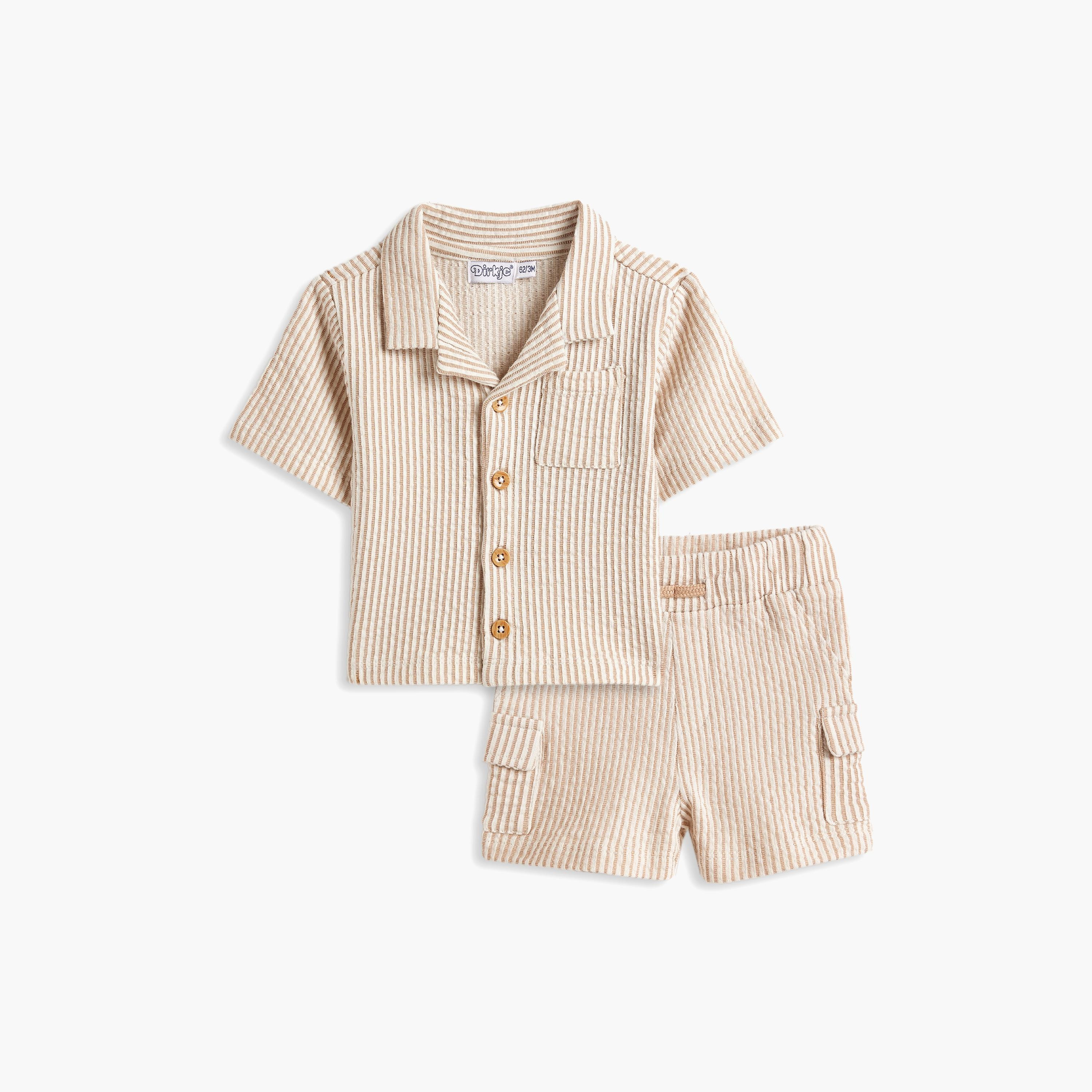 Dirkje 2-Piece Striped Short Sleeves Shirt with Shorts-boys-clothing-setsandcoords-image-1