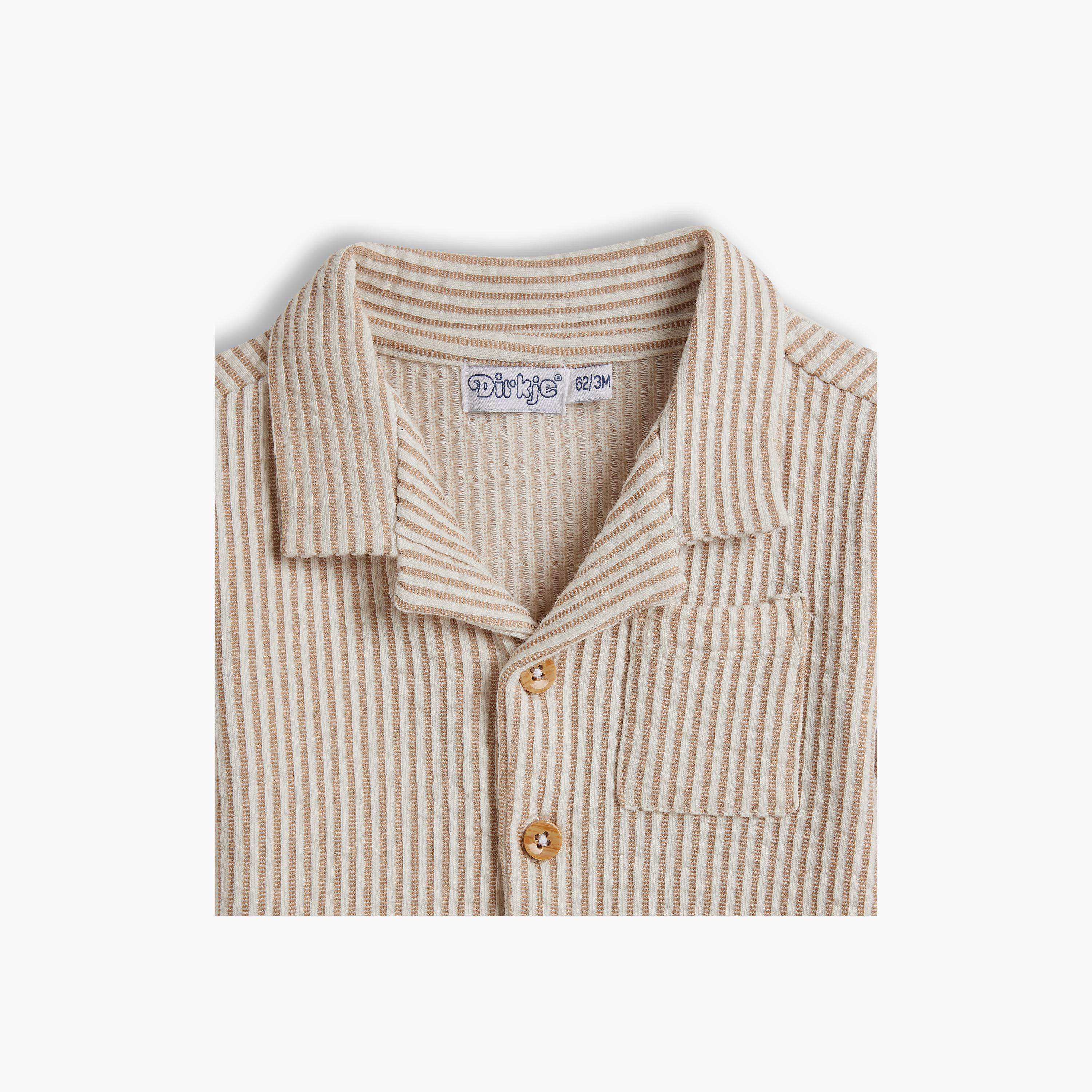 Dirkje 2-Piece Striped Short Sleeves Shirt with Shorts-boys-clothing-setsandcoords-image-3