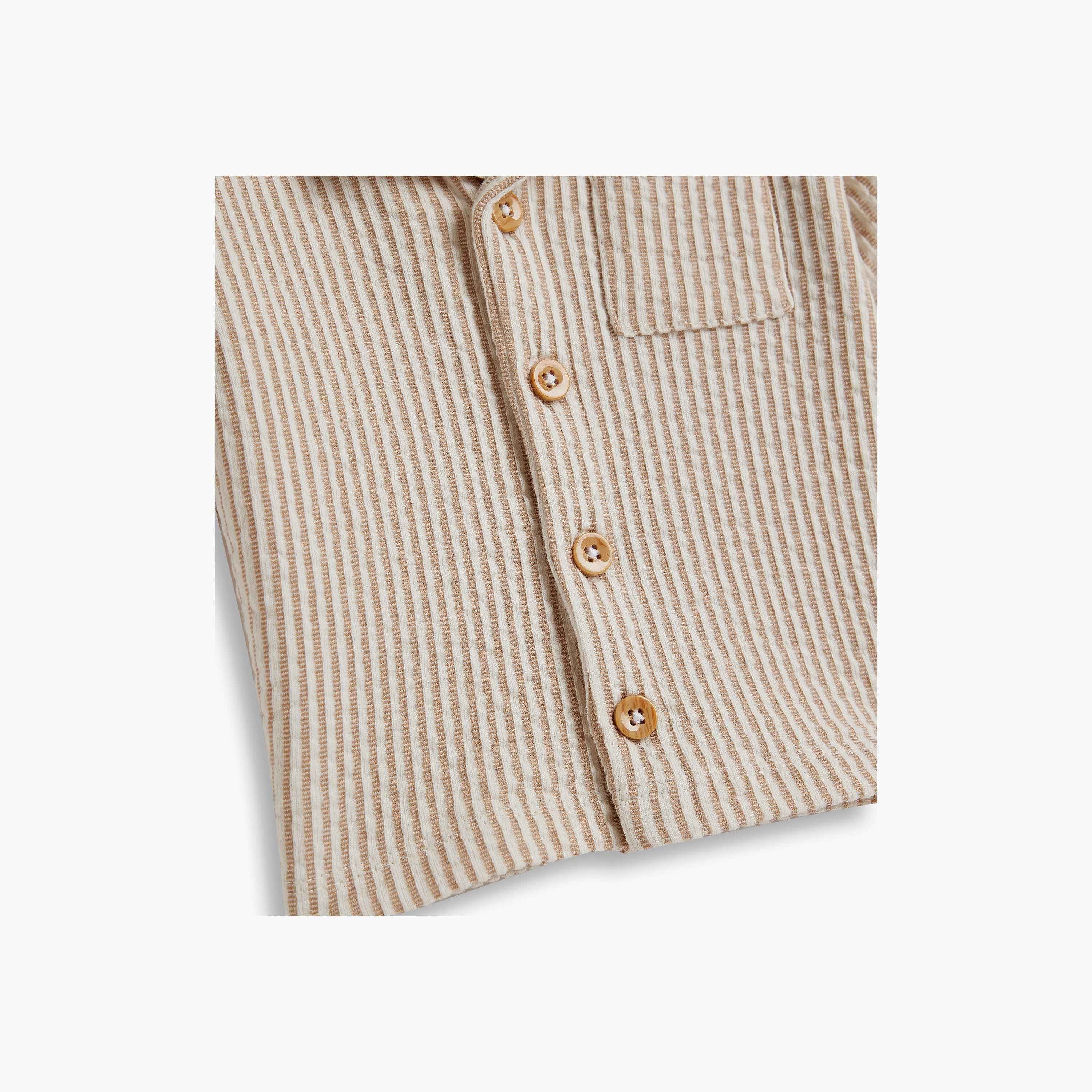 Dirkje 2-Piece Striped Short Sleeves Shirt with Shorts-boys-clothing-setsandcoords-image-4