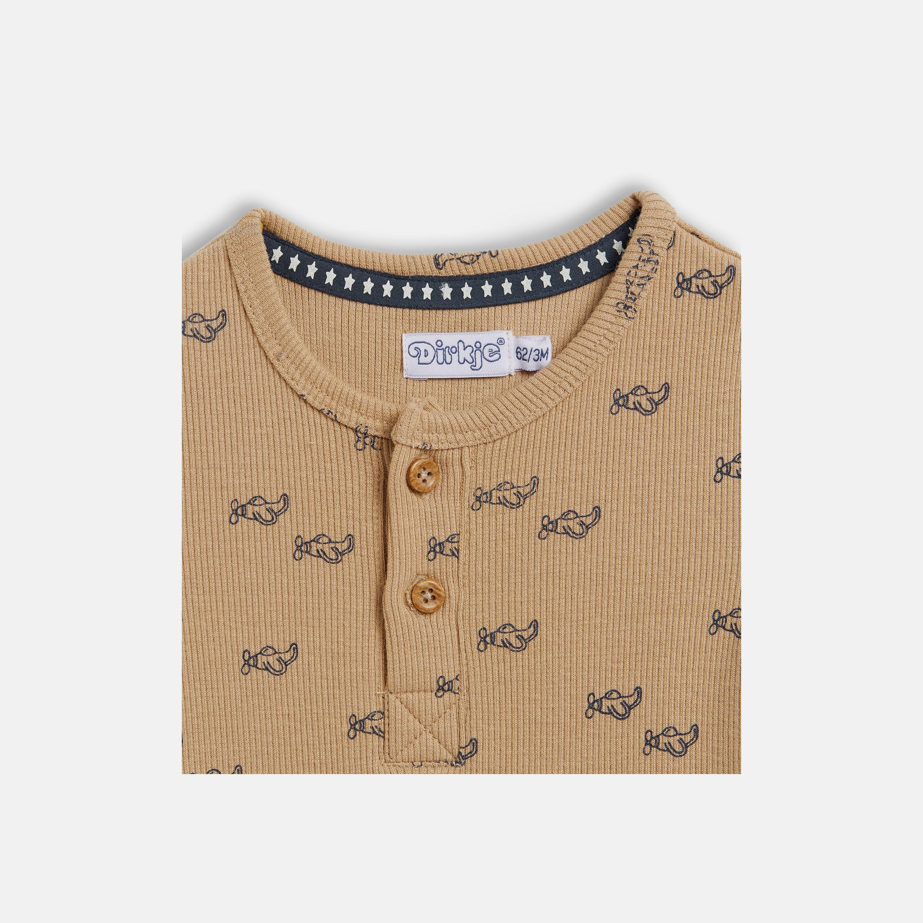 تي شيرت مطبوع بأكمام قصيرة مع شورت قطعتين من ديركجي-baby-boys-clothing-setsandcoords-image-3