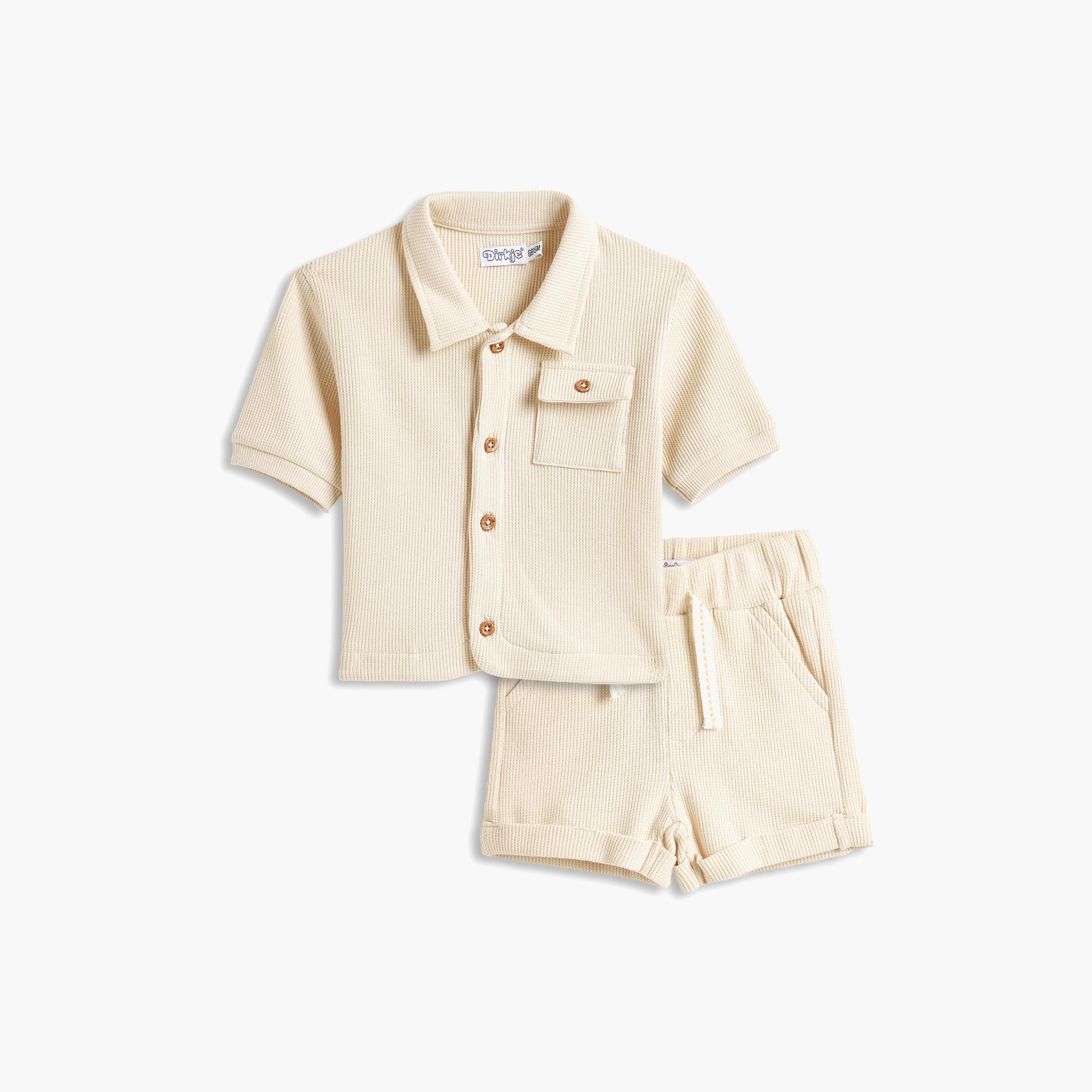 قميص مطبوع بأكمام قصيرة مكون من قطعتين مع شورت من ديركجي-boys-clothing-setsandcoords-image-1