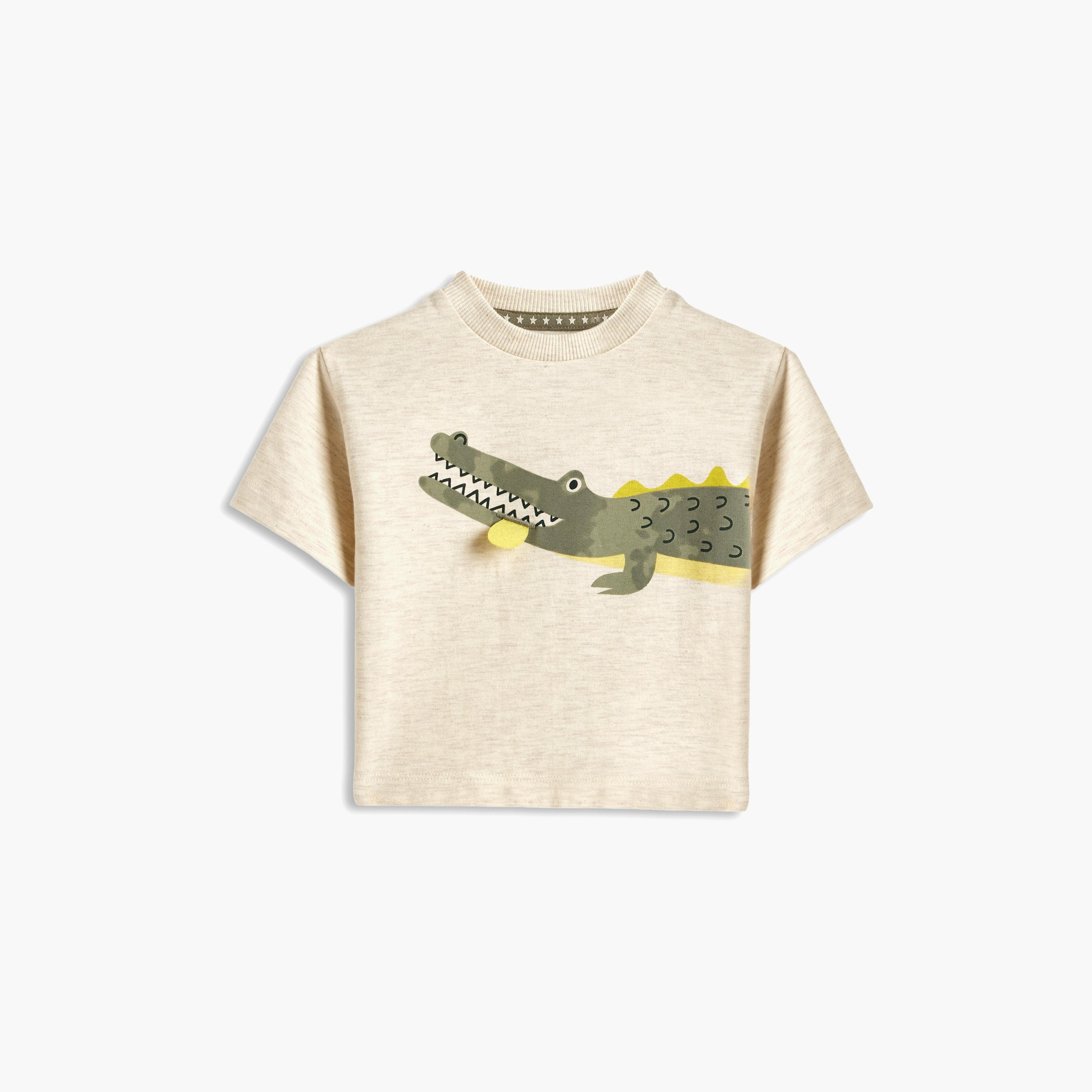 تي شيرت مطبوع بأكمام قصيرة مع شورت قطعتين من ديركجي-baby-boys-clothing-setsandcoords-image-2