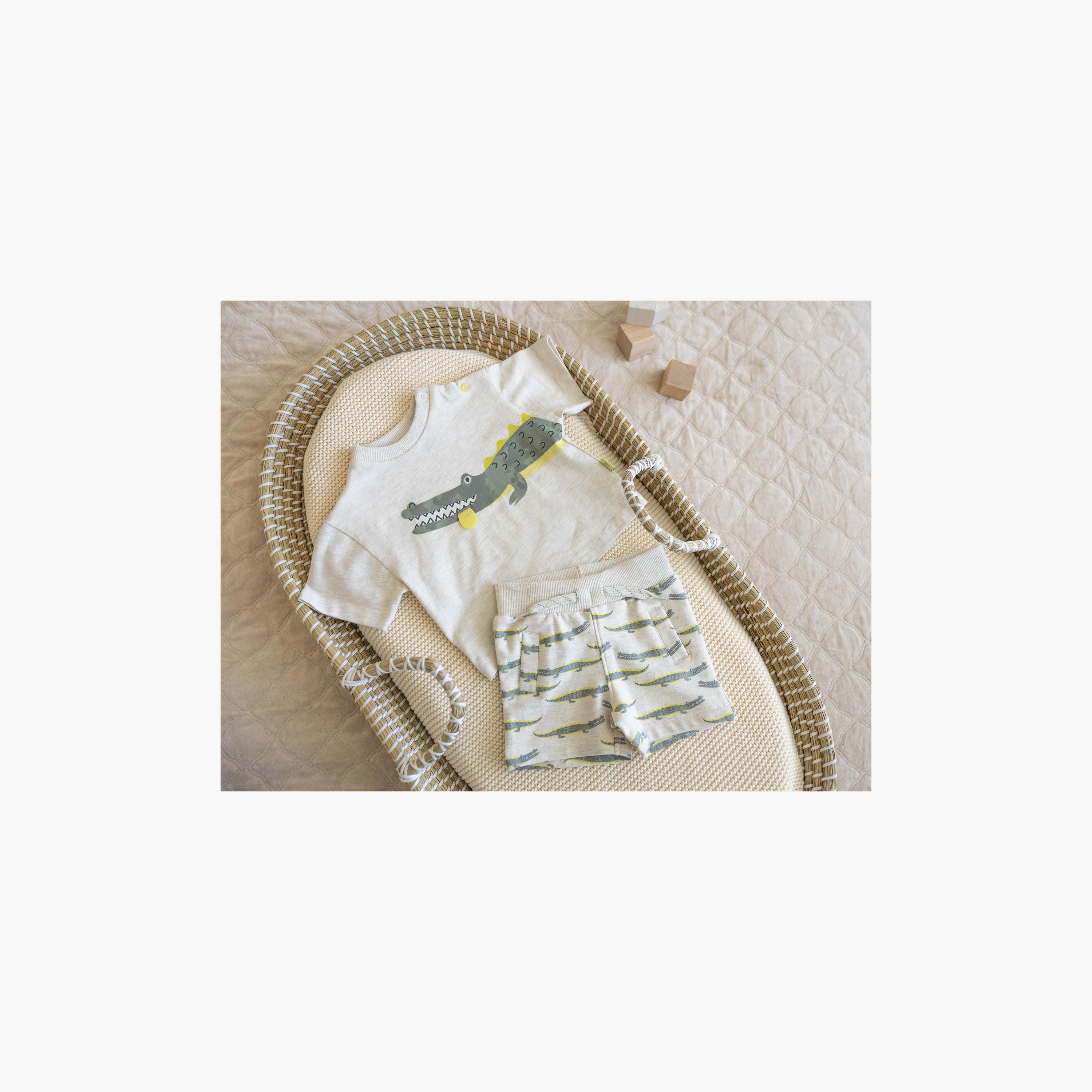 تي شيرت مطبوع بأكمام قصيرة مع شورت قطعتين من ديركجي-baby-boys-clothing-setsandcoords-image-5