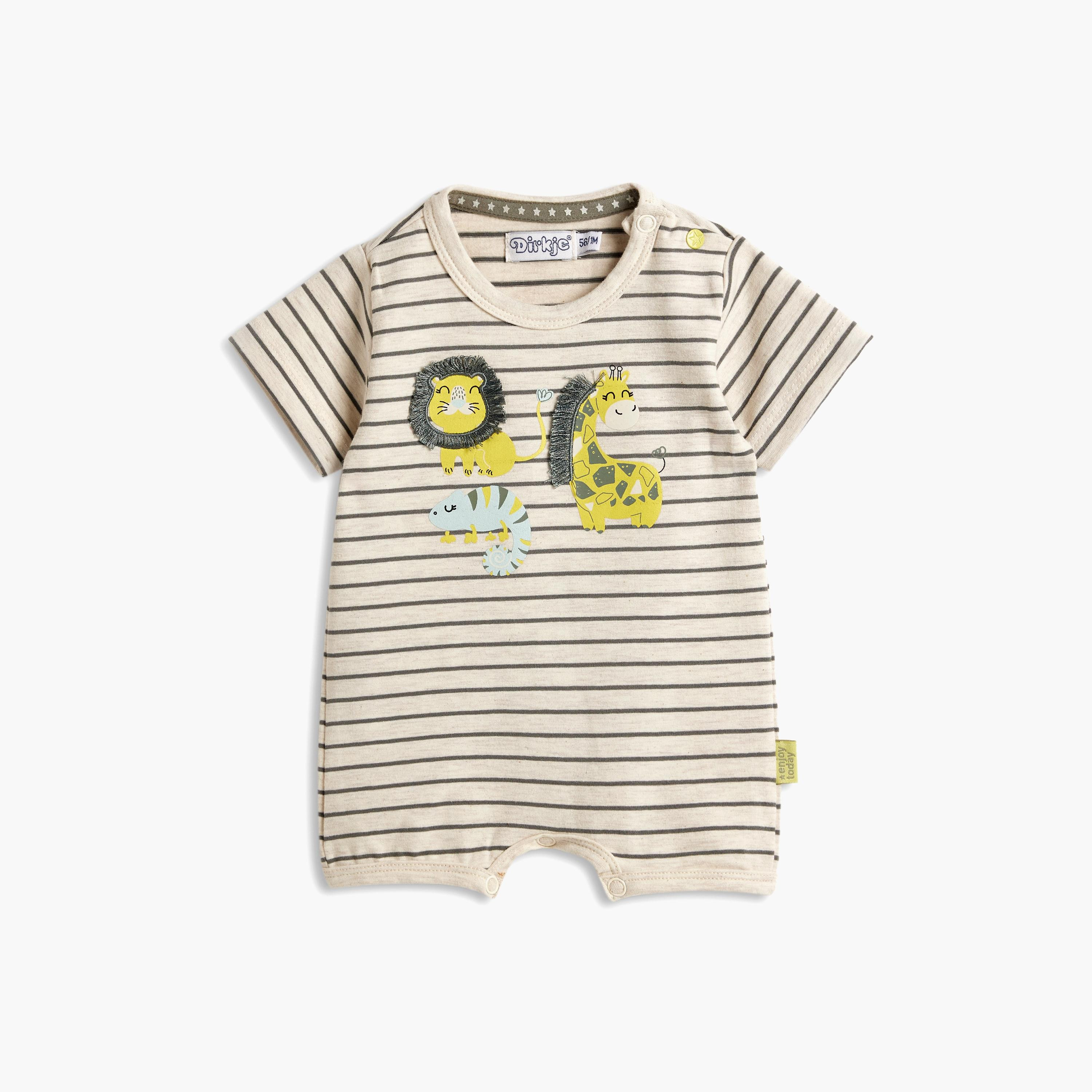 Dirkje Striped Short Sleeves Bodysuit-baby-boys-clothing-bodysuits-image-1