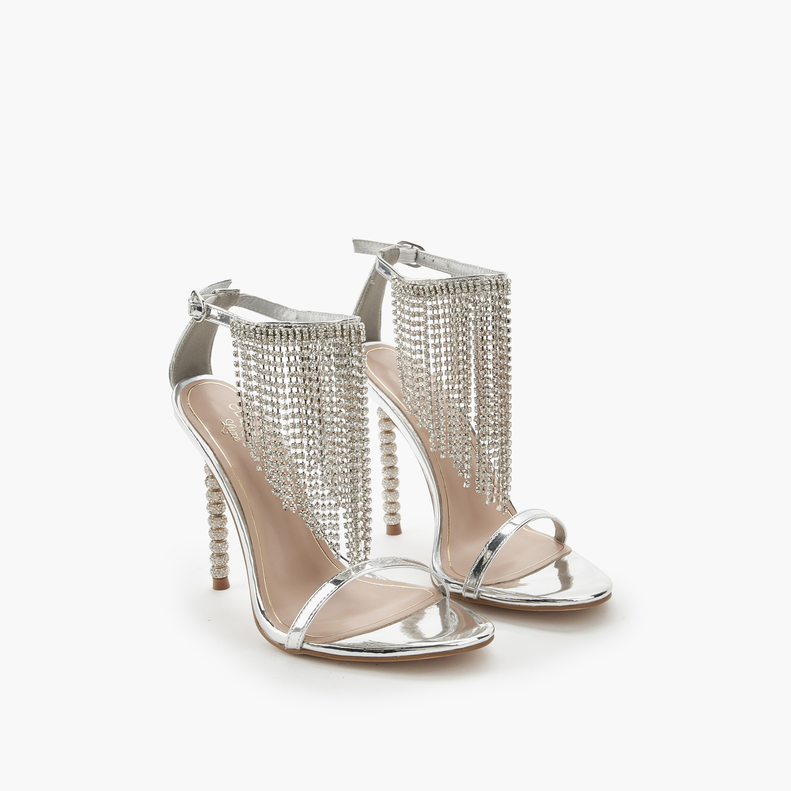 صندل نسائي بحزام كاحل مزين من سيليست-women-shoes-sandals-heeled-image-1