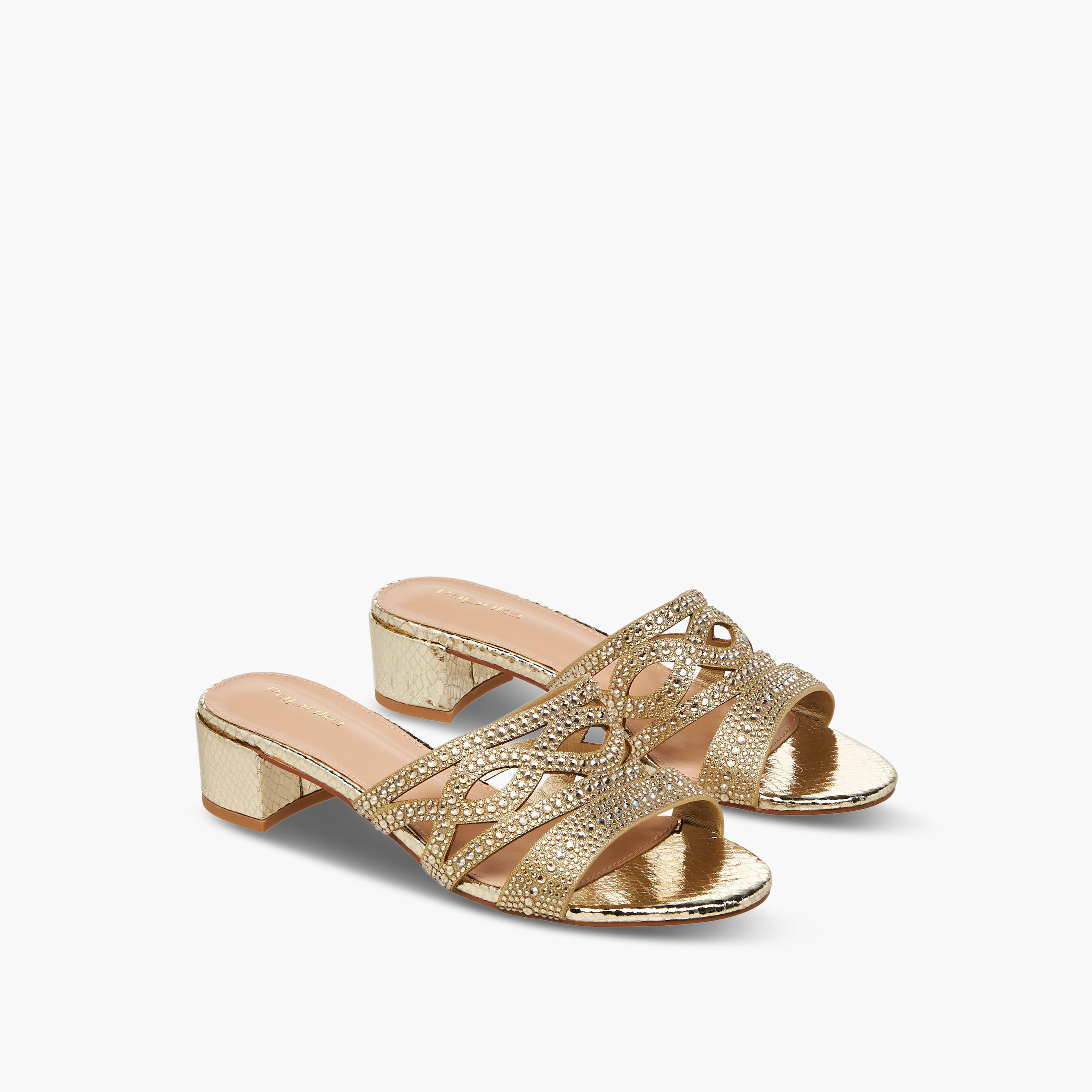 صندل سهل الارتداء مزين بكعب سميك للنساء من بابريكا-women-shoes-sandals-heeled-image-1