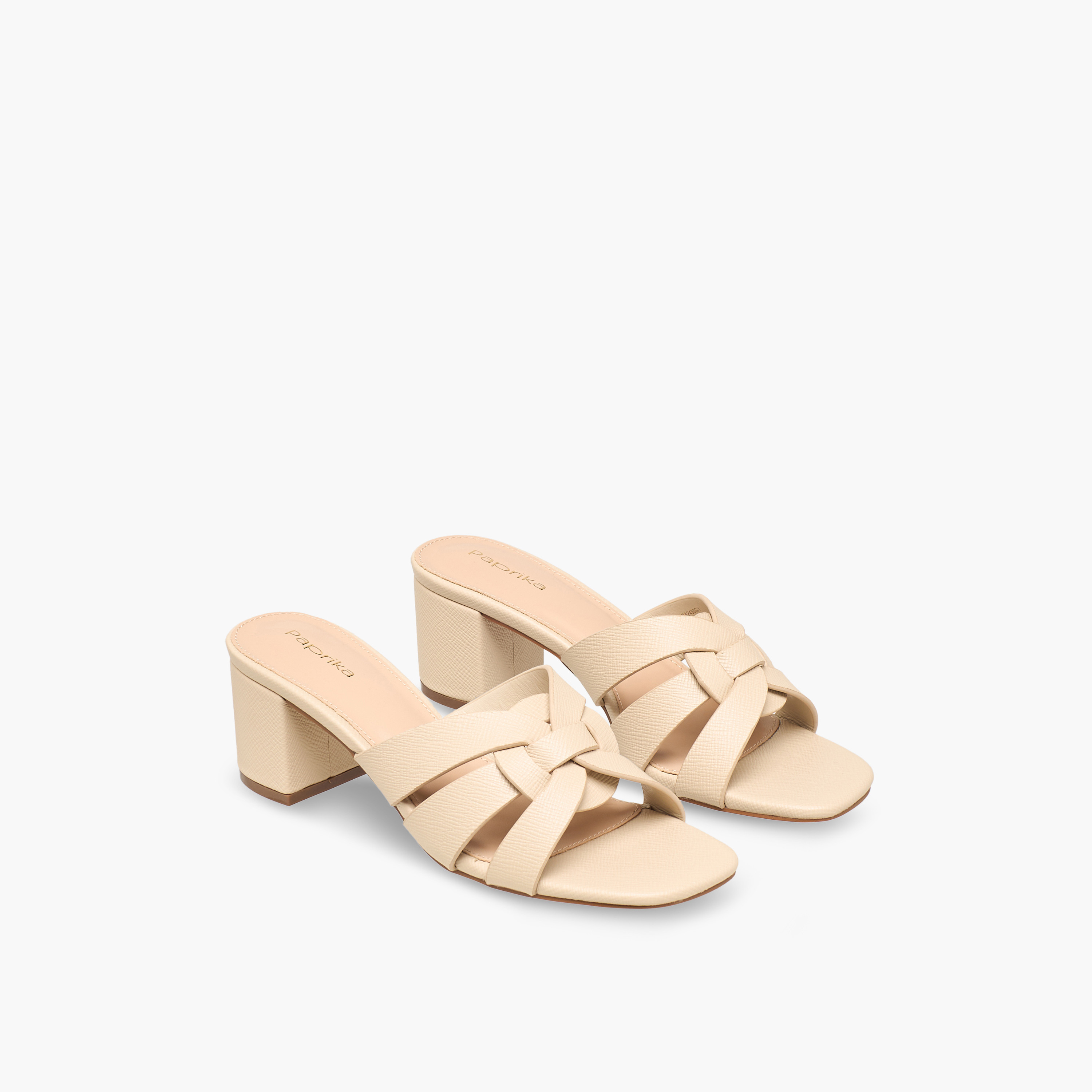 Paprika Women Textured Block Heel Sandals-women-shoes-sandals-heeled-image-1