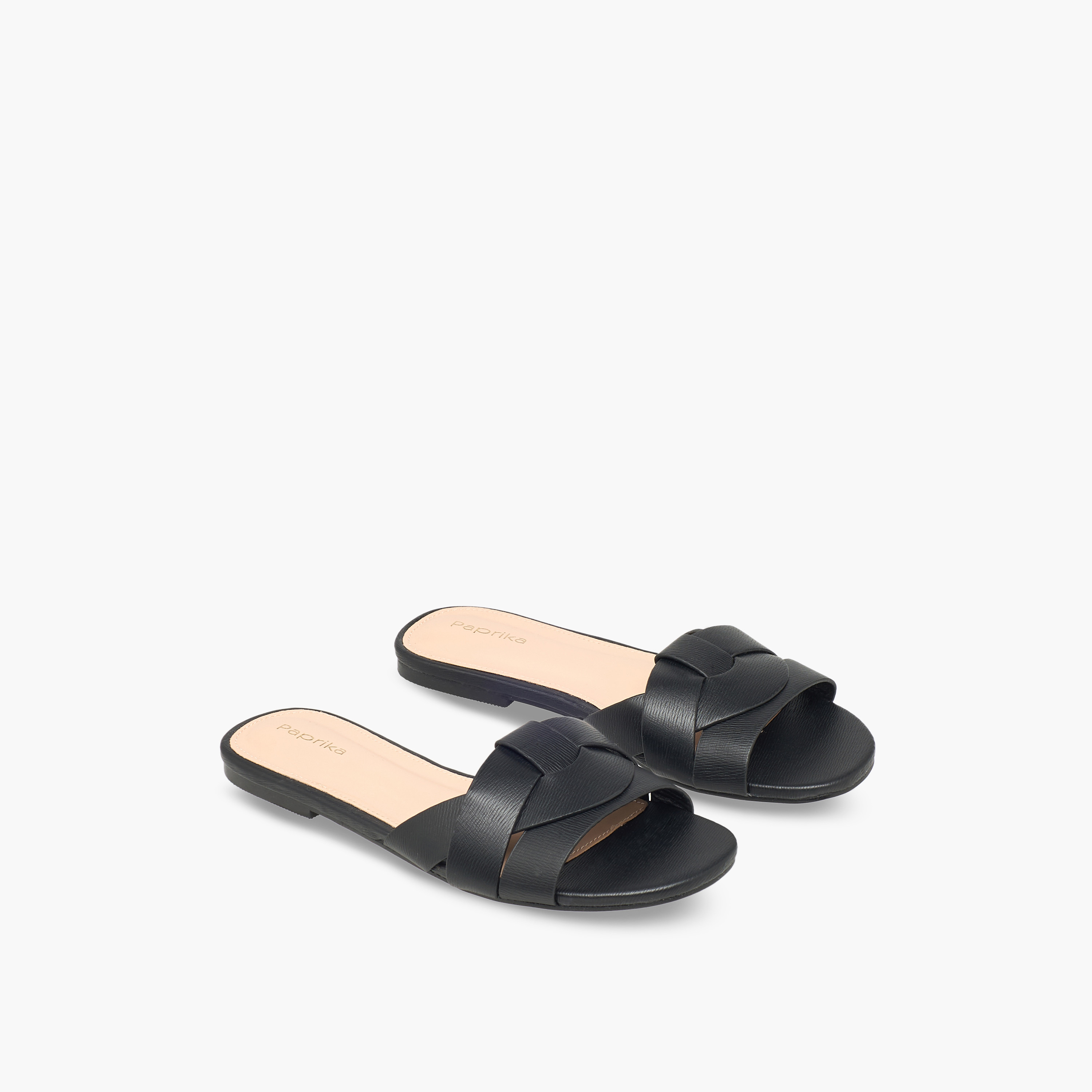 Paprika Women Cross Strap Slip-On Sandals-women-shoes-flats-sandals-image-1