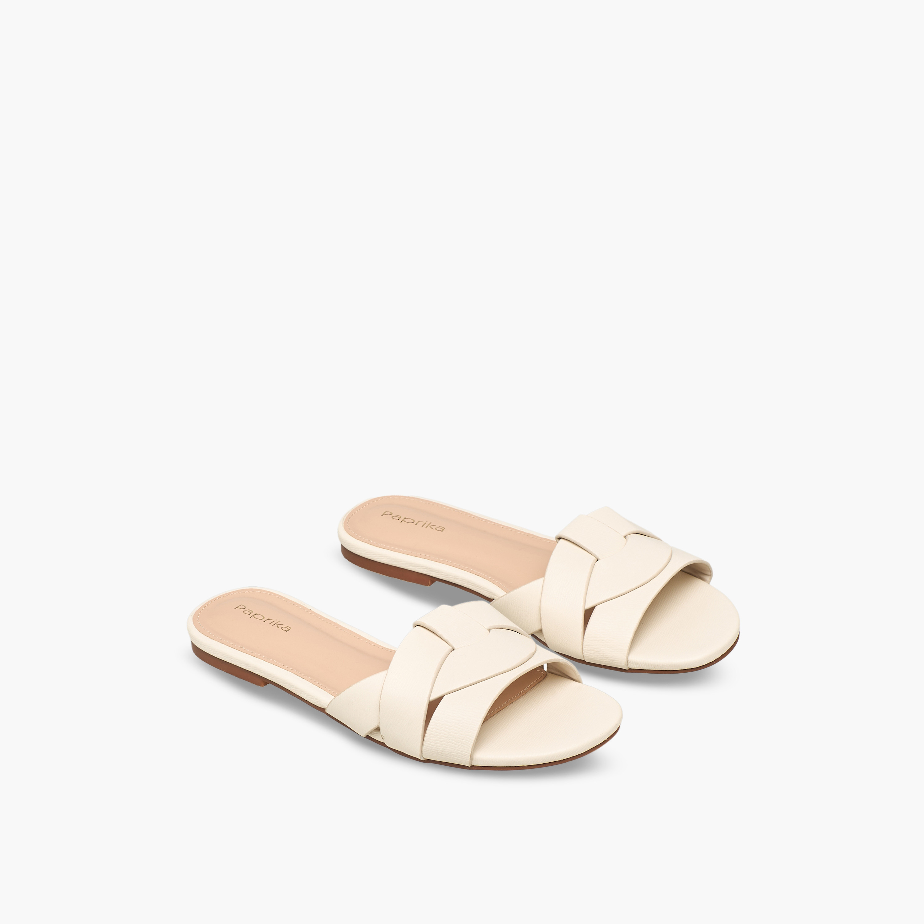 Paprika Women Cross Strap Slip-On Sandals-women-shoes-flats-sandals-image-1