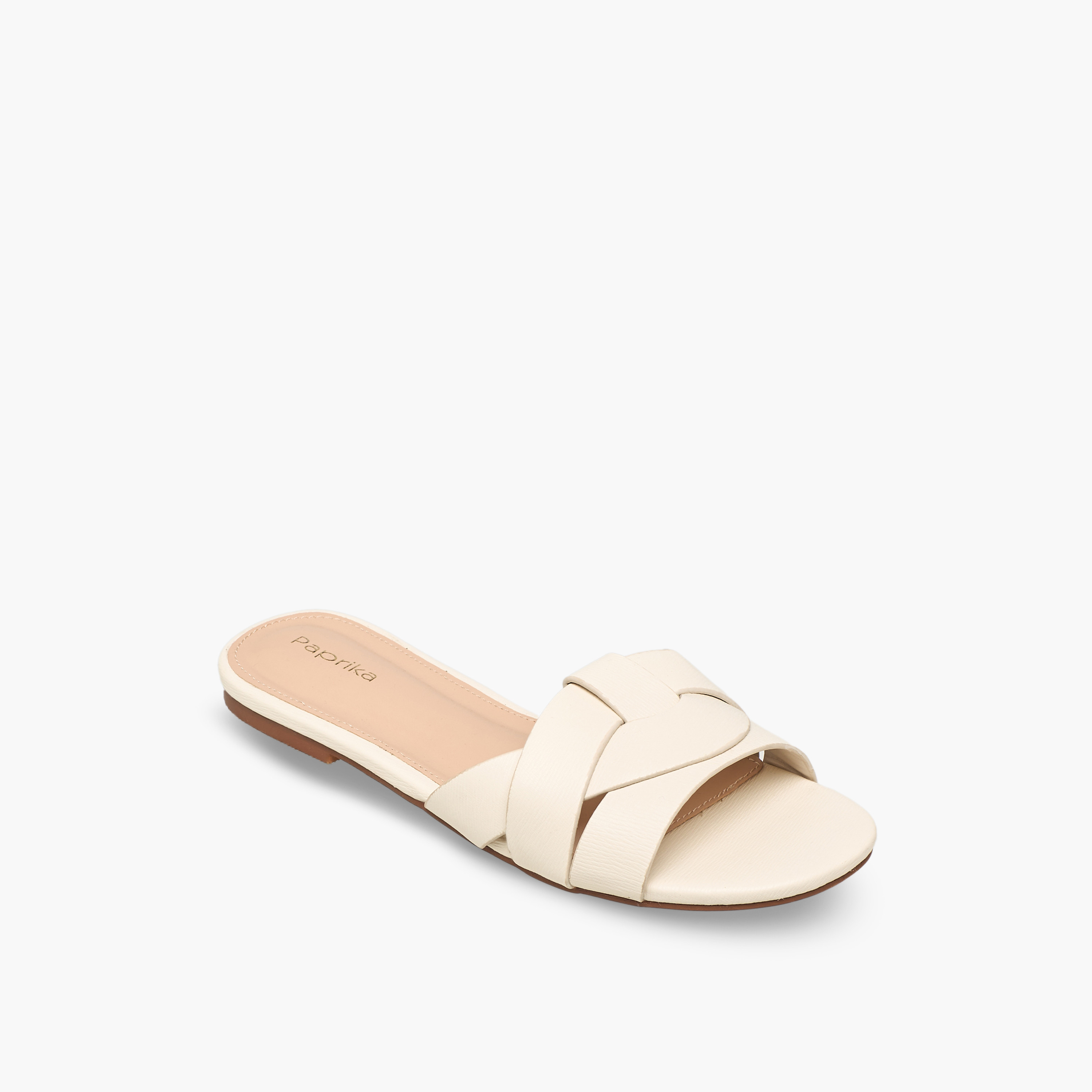 Paprika Women Cross Strap Slip-On Sandals-women-shoes-flats-sandals-image-2