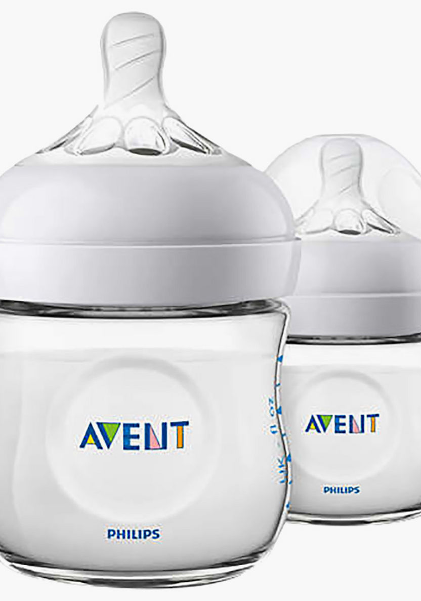 Philips Avent Natural Feeding Bottle with Cap 125 ml - Set of 2-Bottles and Teats-image-0