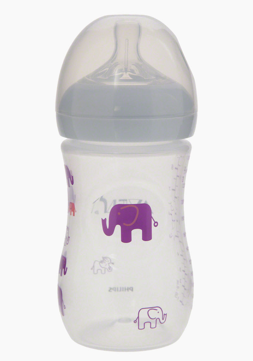 Philips Avent Elephant Print Natural Feeding Bottle 260 ml-Bottles and Teats-image-0