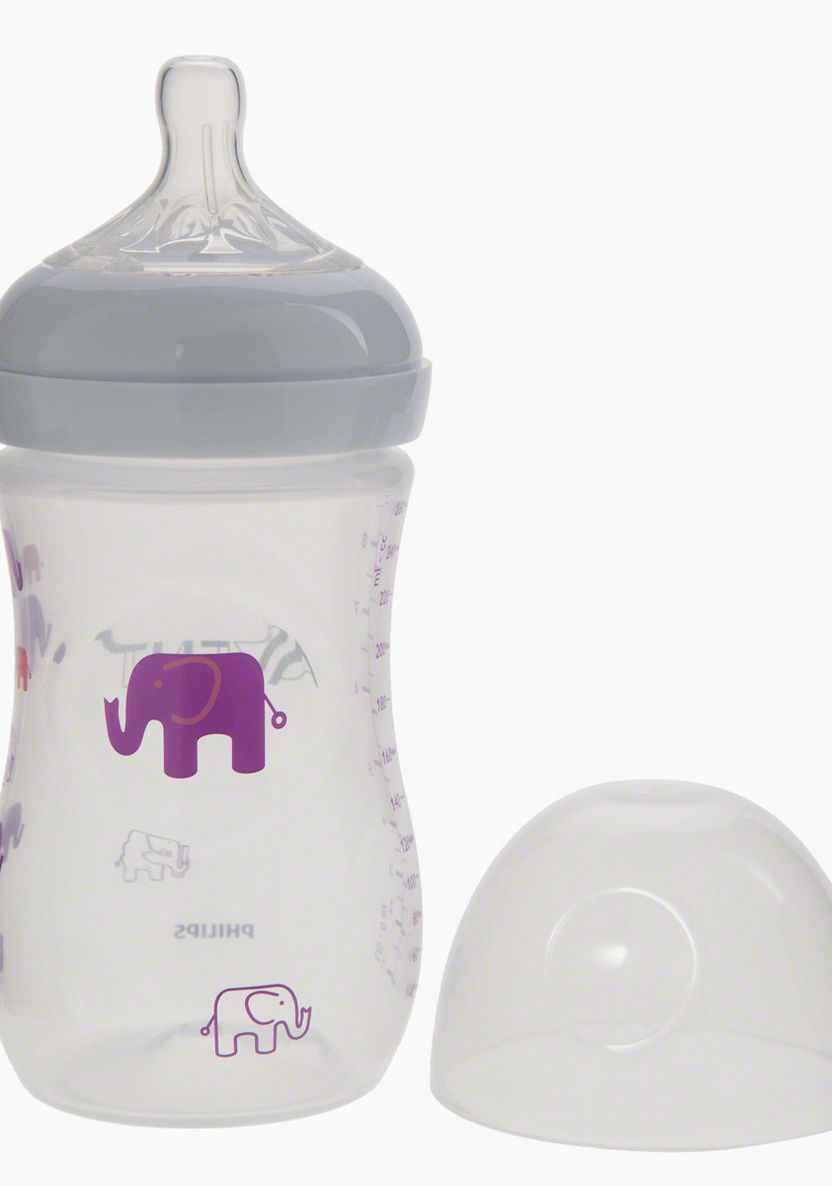 Philips Avent Elephant Print Natural Feeding Bottle 260 ml-Bottles and Teats-image-2