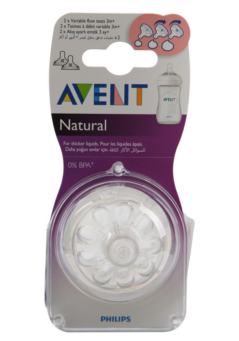 Philips Avent Natural Teats - Pack of 2-Bottles and Teats-image-0
