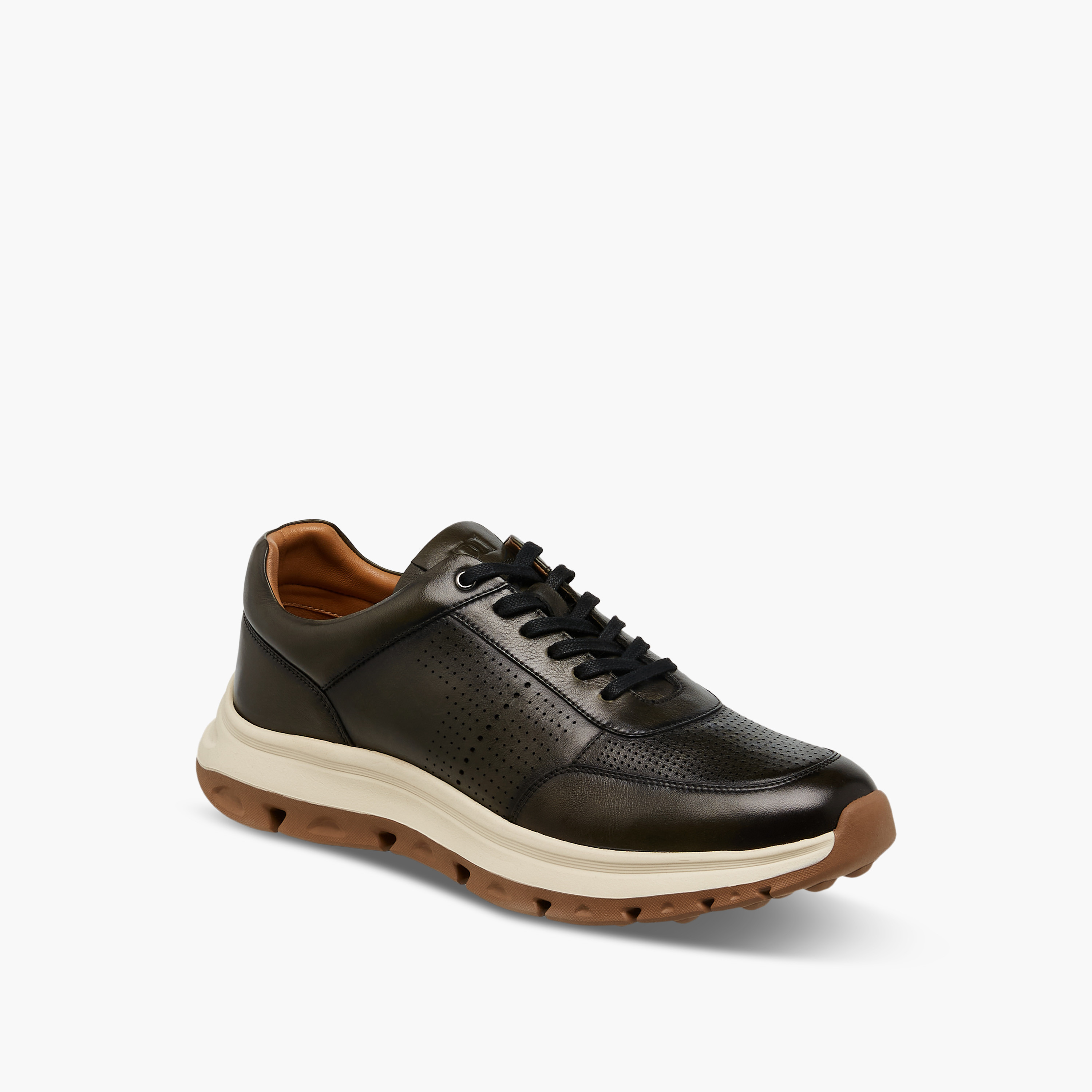 حذاء سنيكرز جلد مثقّب برباط للرجال من دوتشيني-men-shoes-sneakers-image-2